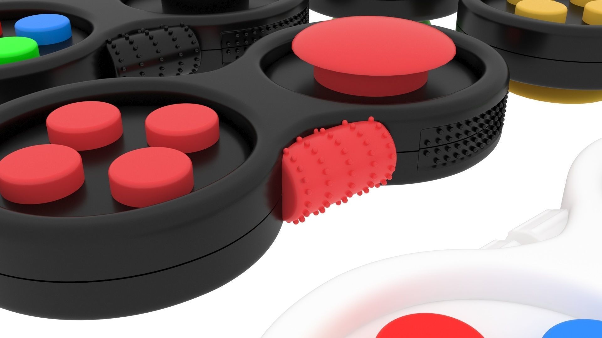 Joypad Controller Fidget Toys Set 3D model_5