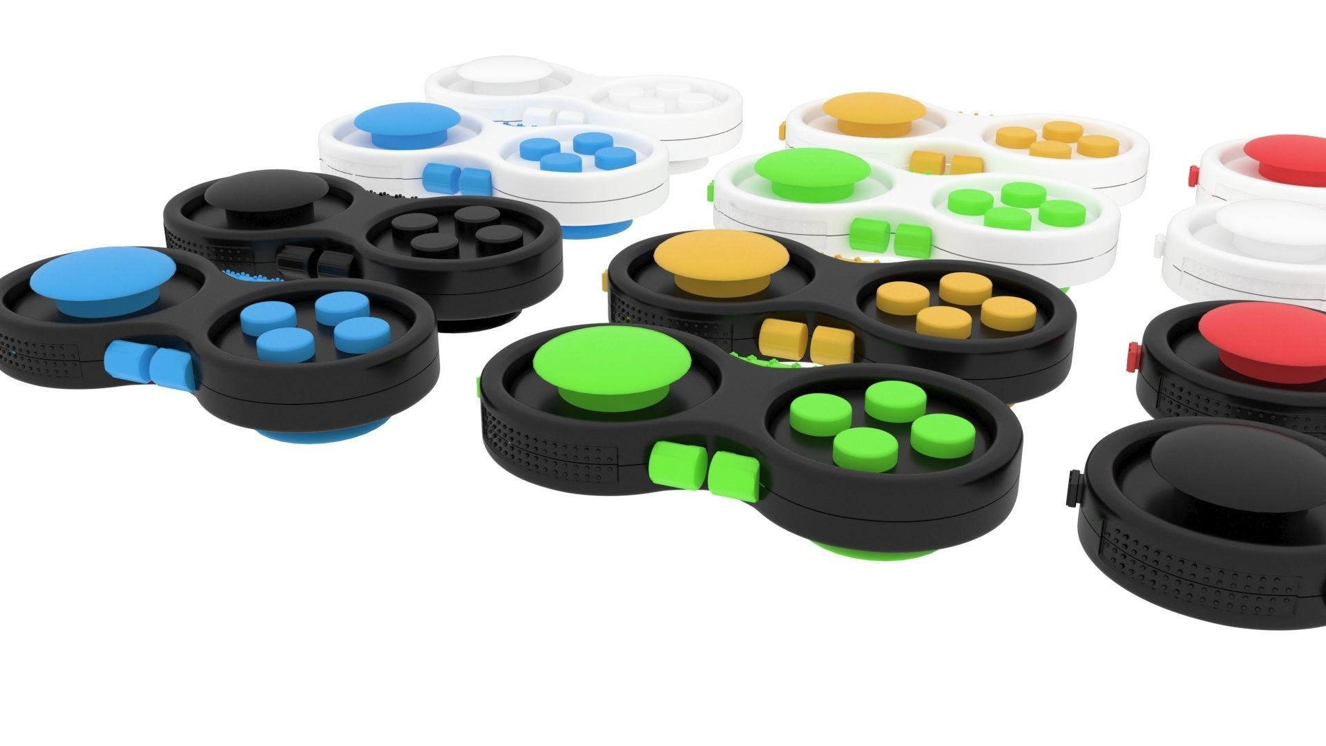 Joypad Controller Fidget Toys Set 3D model_13