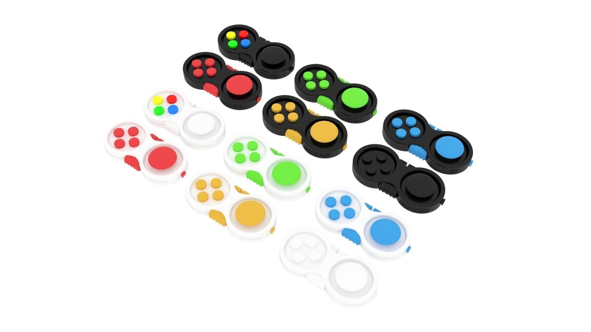 Joypad Controller Fidget Toys Set 3D model_1