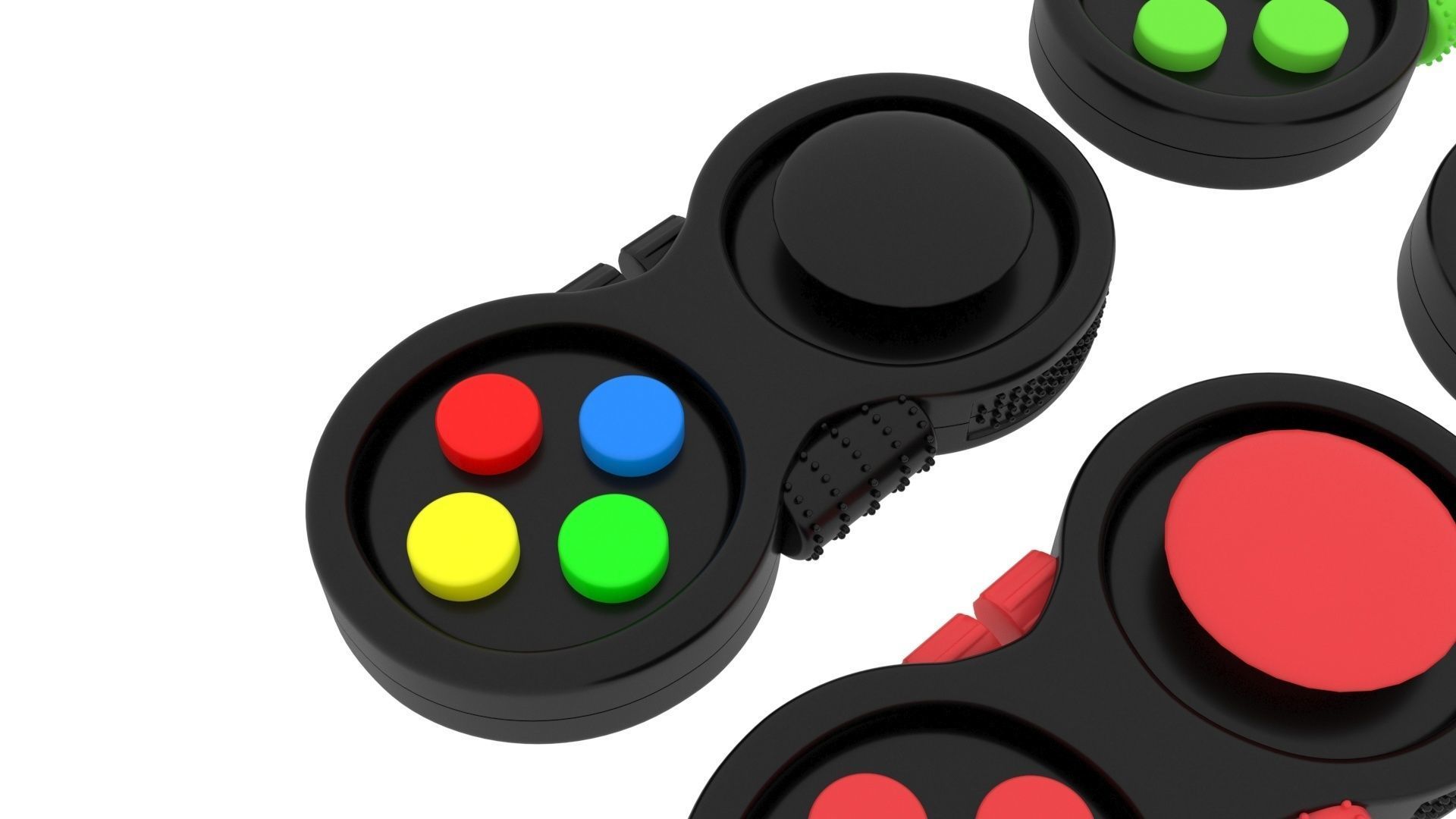 Joypad Controller Fidget Toys Set 3D model_4
