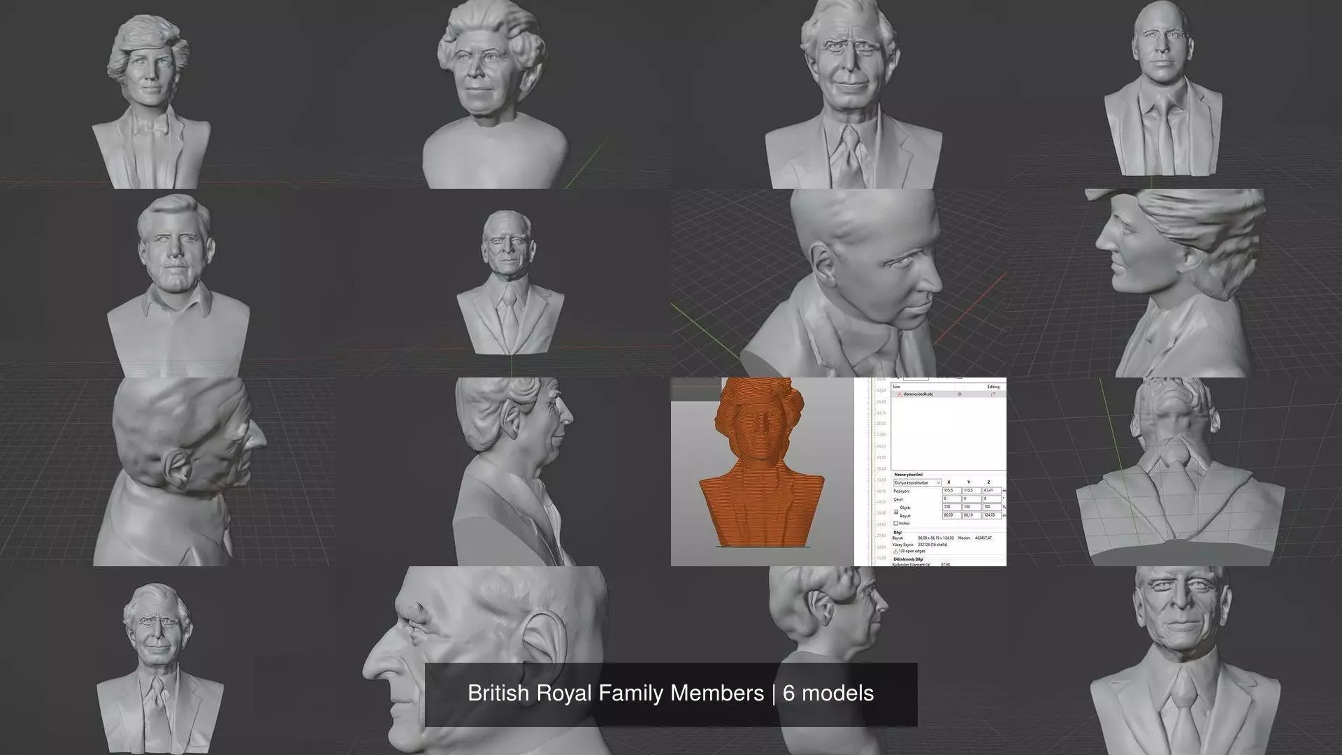 British Royal Family Members 3D Model Collection_0