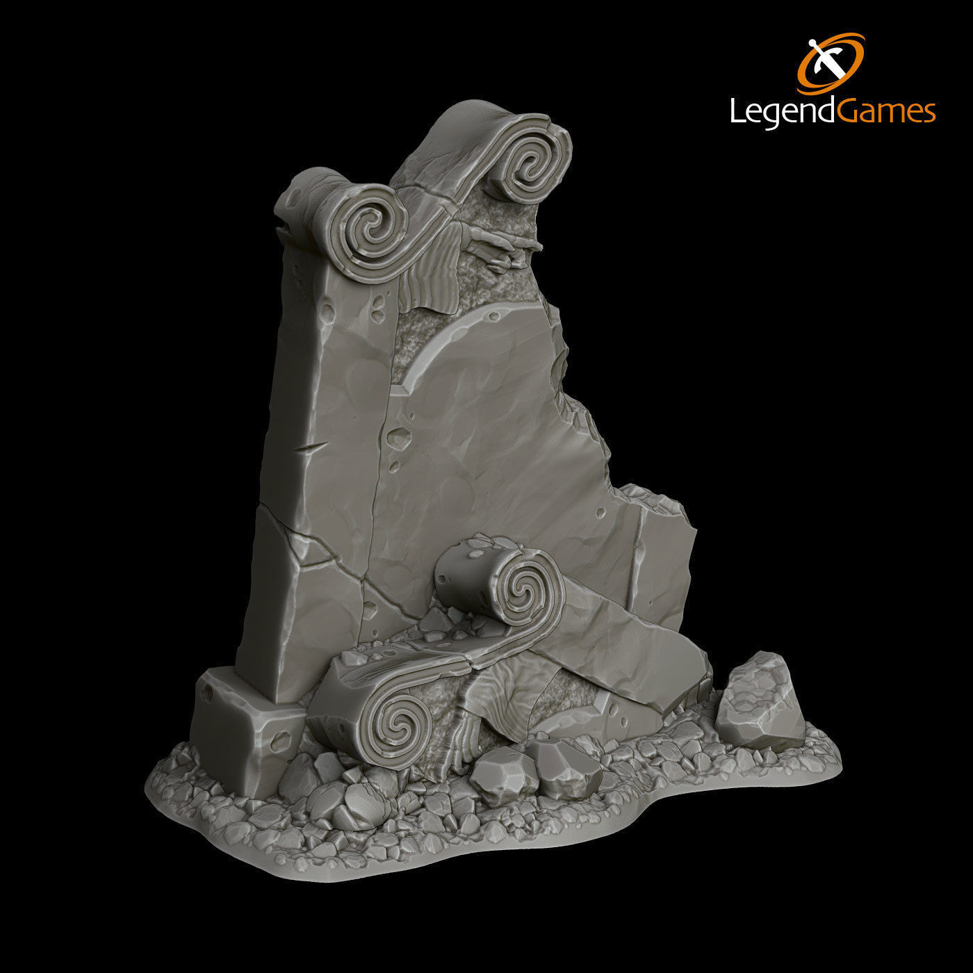 LegendGames Broken Tombstones 3D print model_2