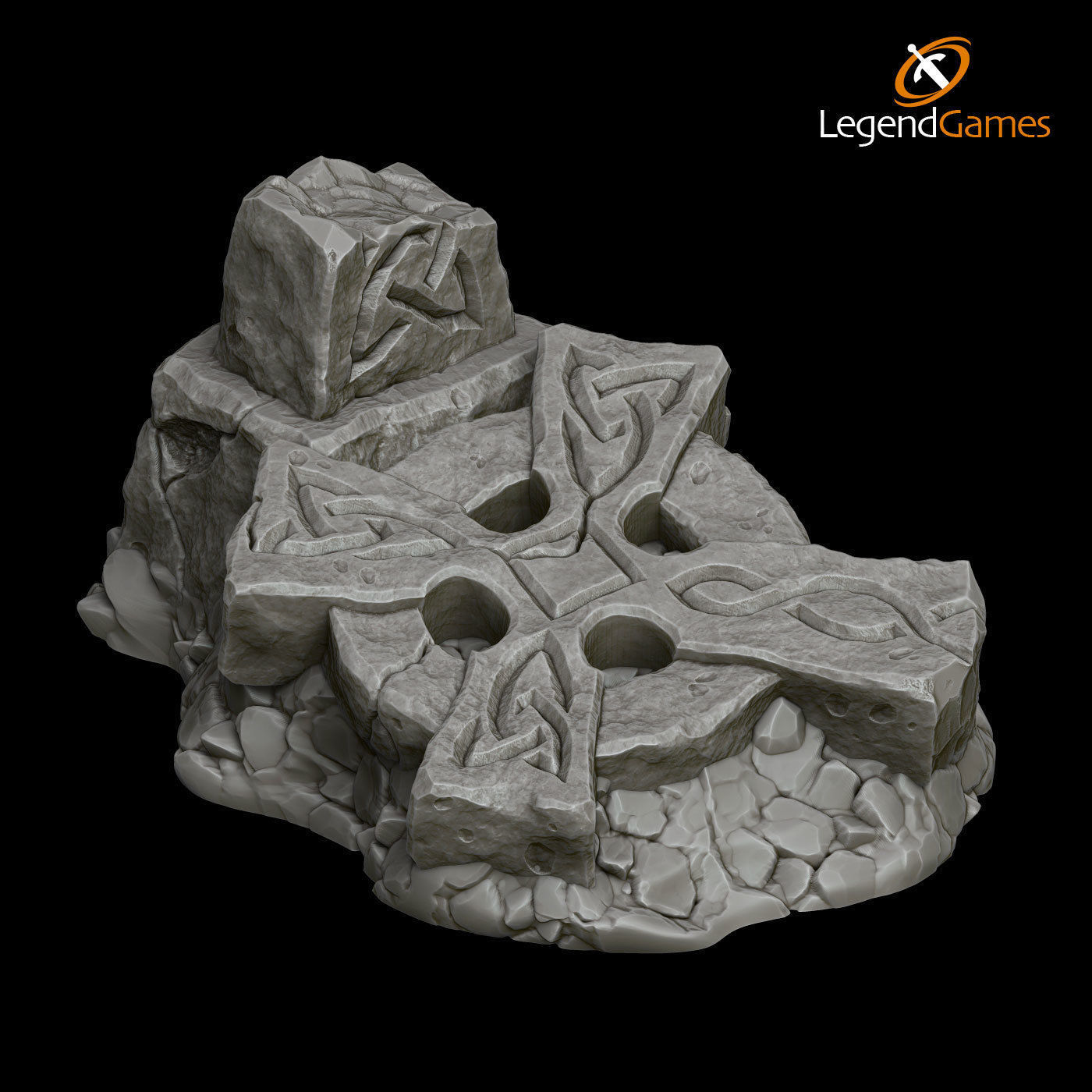 LegendGames Broken Tombstones 3D print model_5