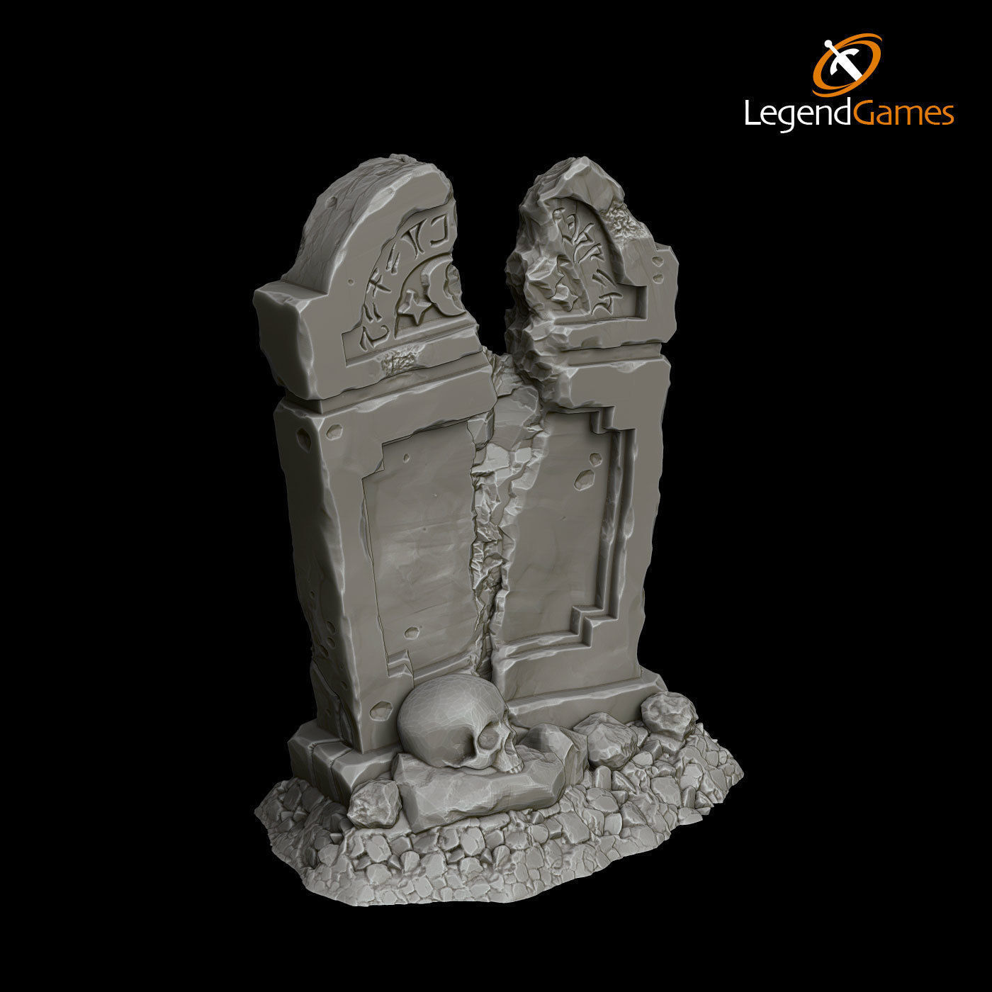 LegendGames Broken Tombstones 3D print model_7