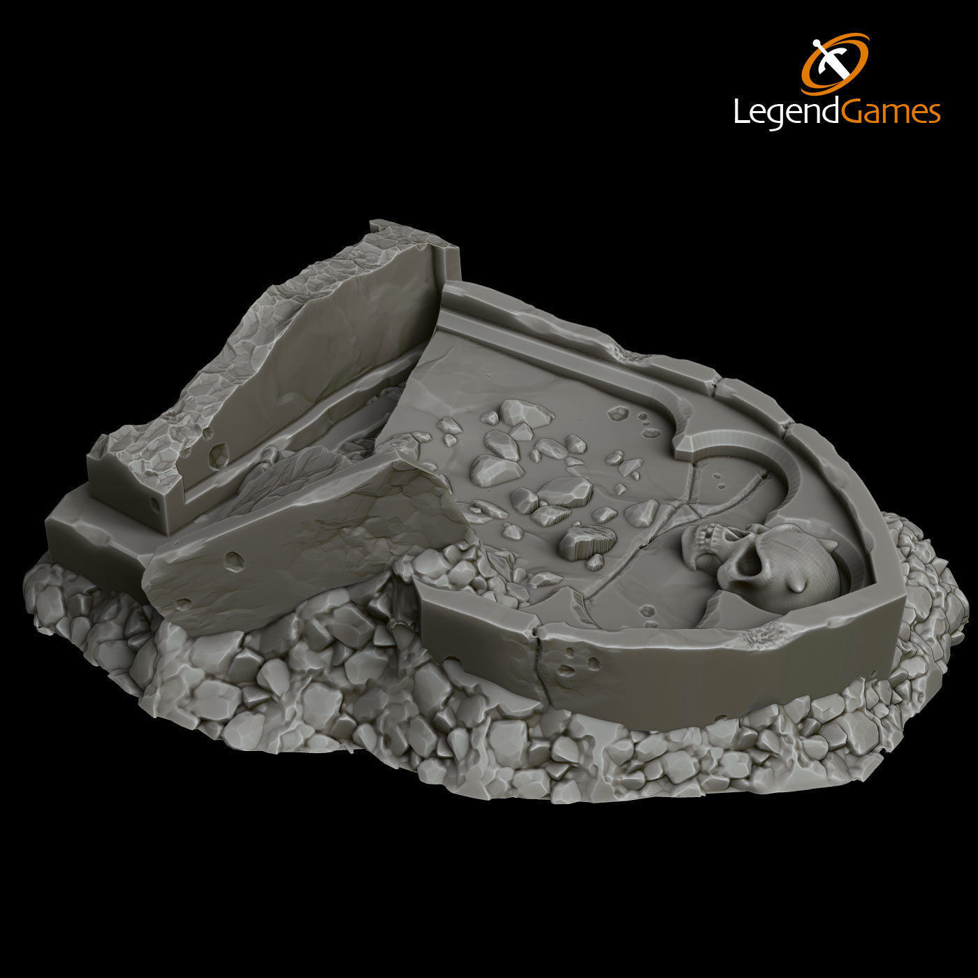 LegendGames Broken Tombstones 3D print model_6