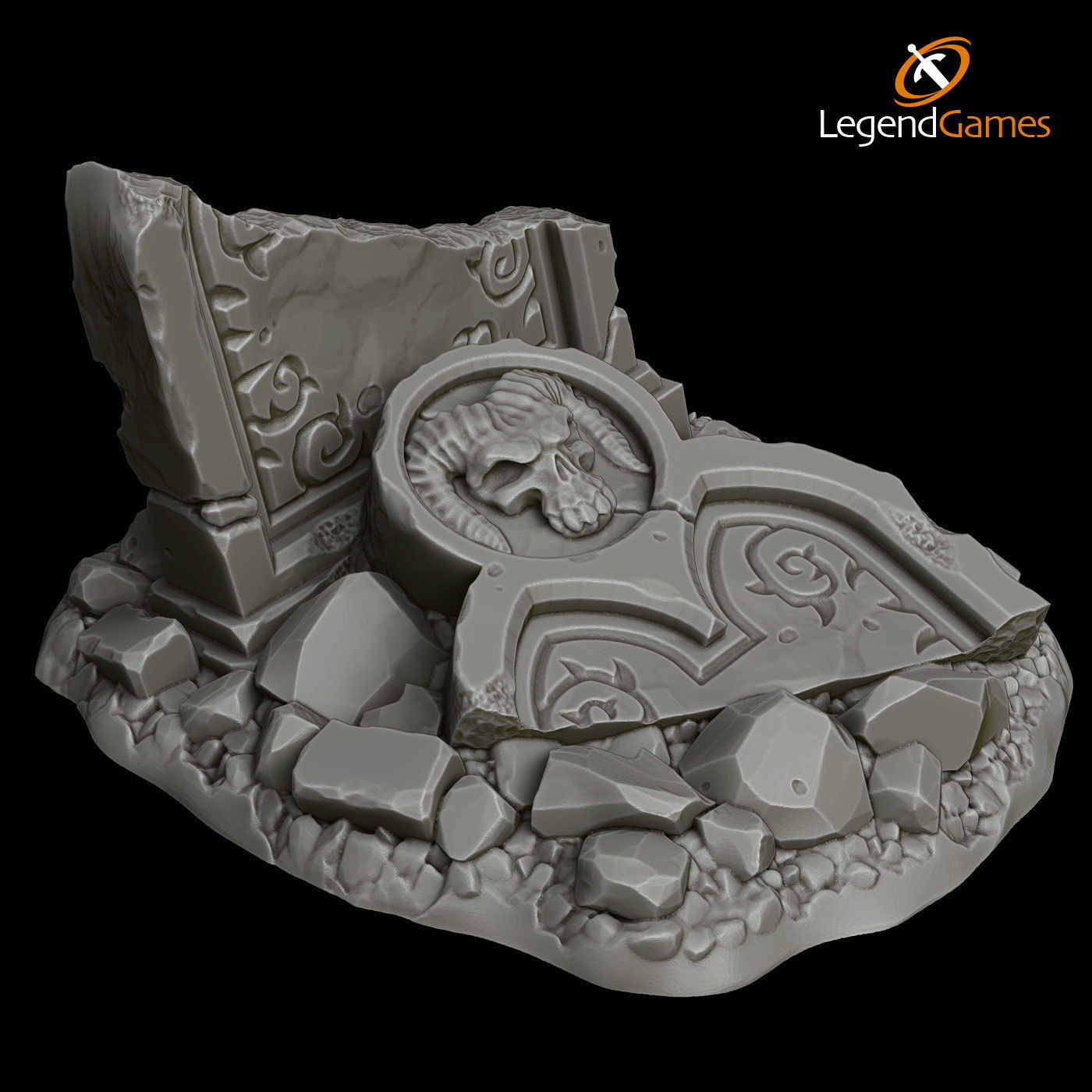 LegendGames Broken Tombstones 3D print model_8
