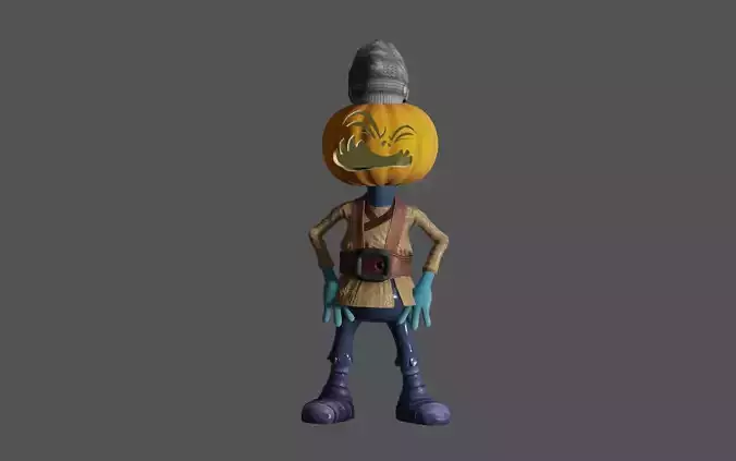 Pumkin 2 pumpkin character 3D model