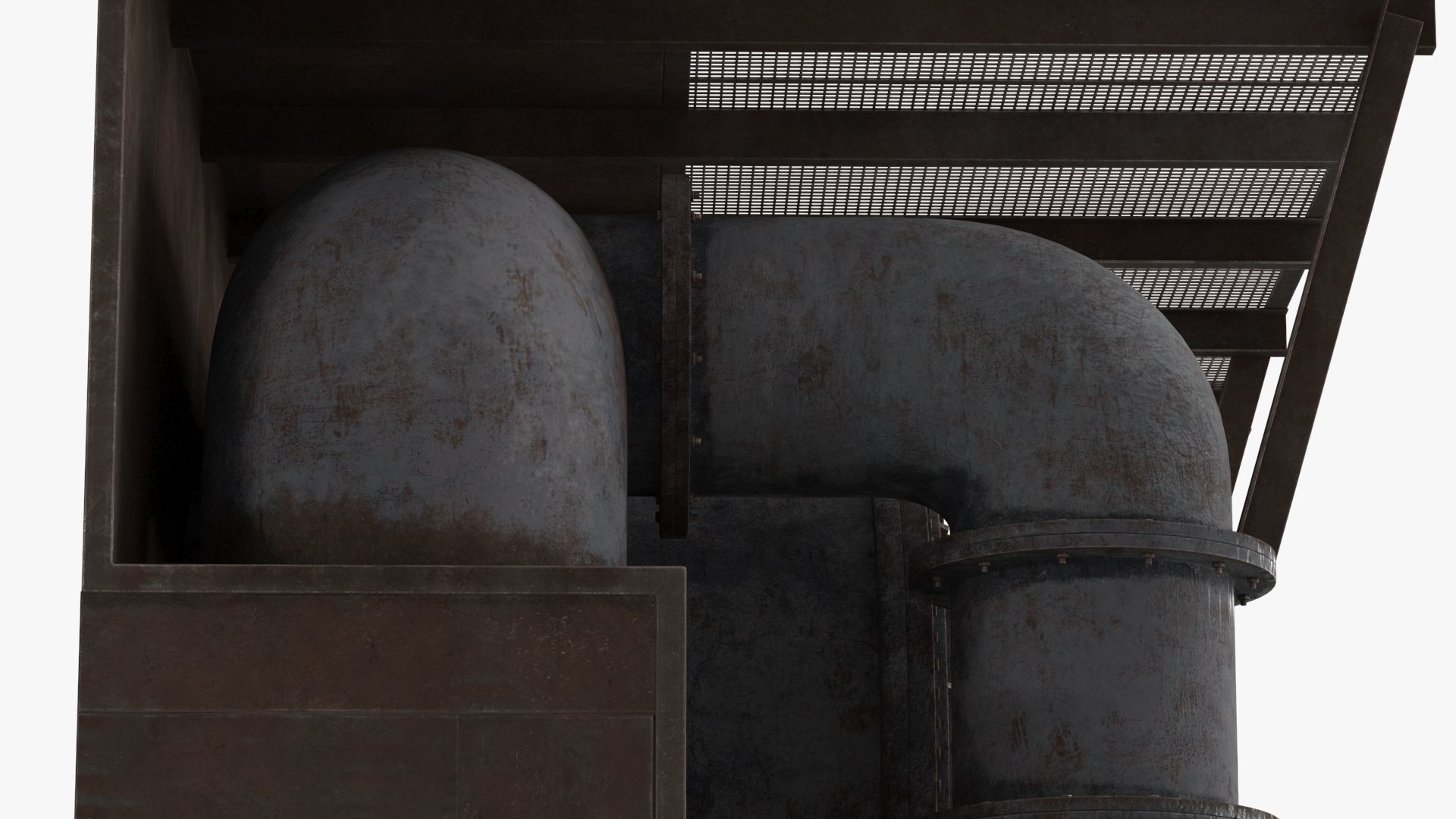 Industrial Pipes v4 Low-poly 3D model_16