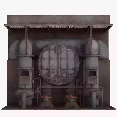 Industrial Pipes v4 Low-poly 3D model