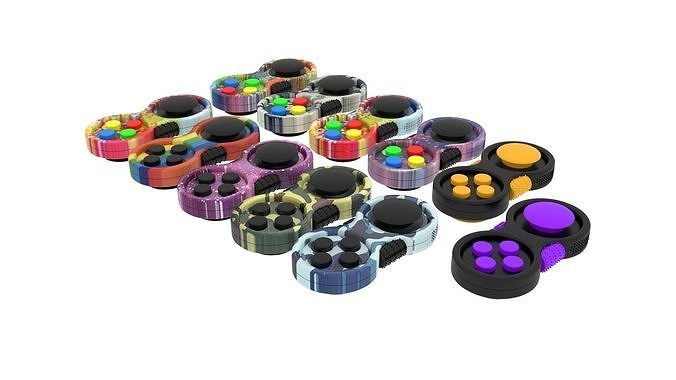 Joypad Controller Fidget Toys Set 3D model