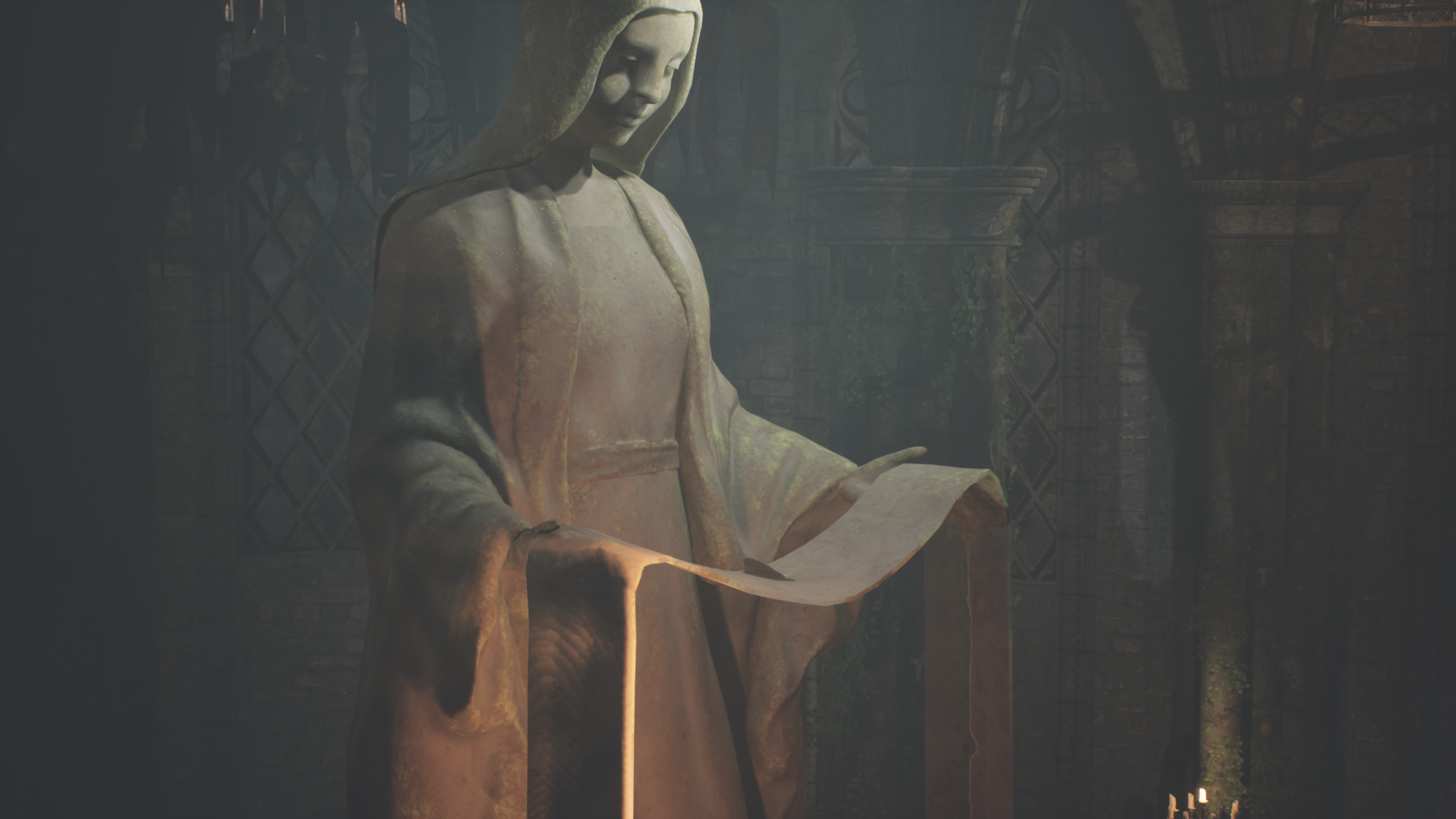 Virgin Mary Statue Low-poly 3D model_11