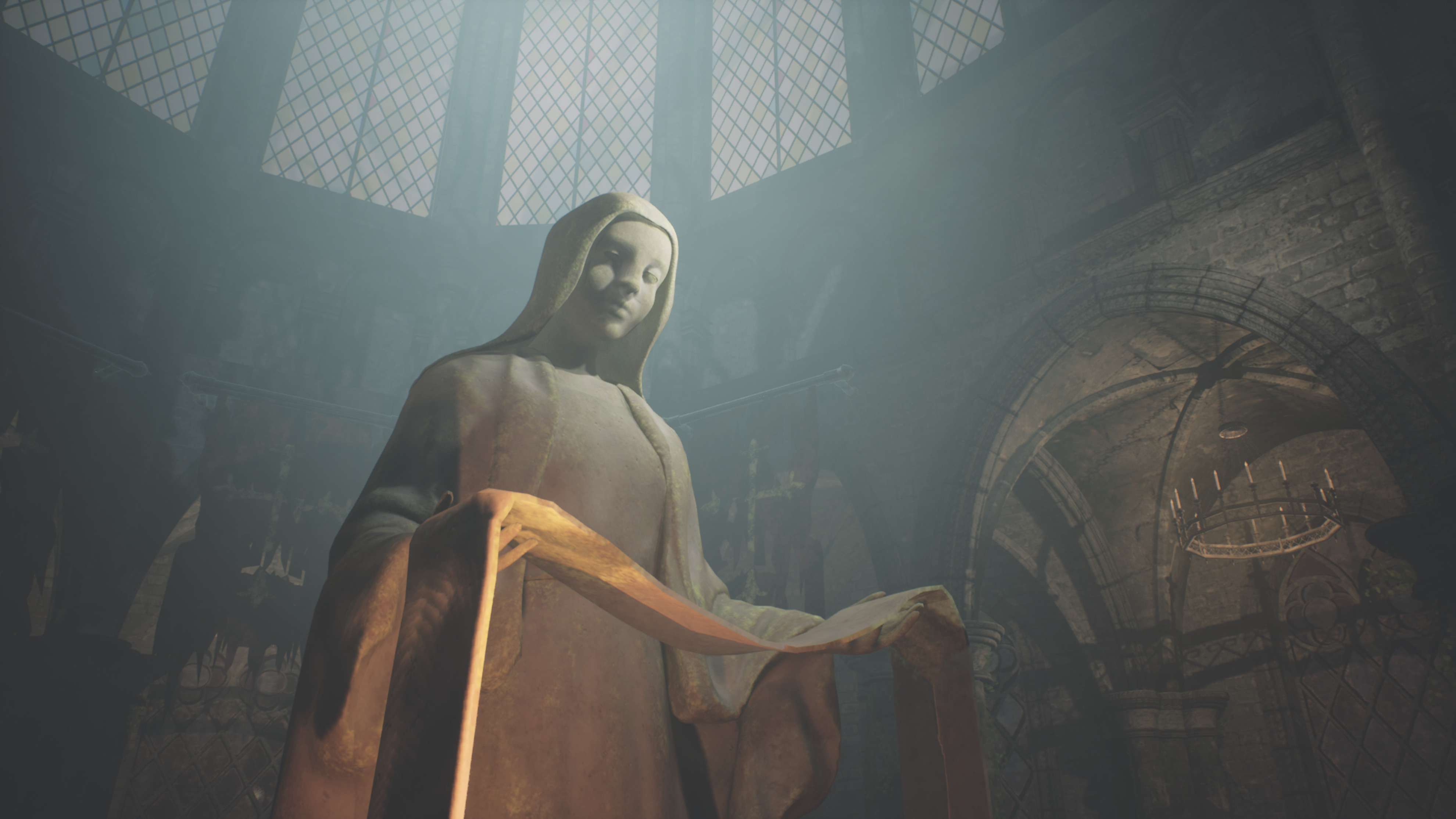 Virgin Mary Statue Low-poly 3D model_15