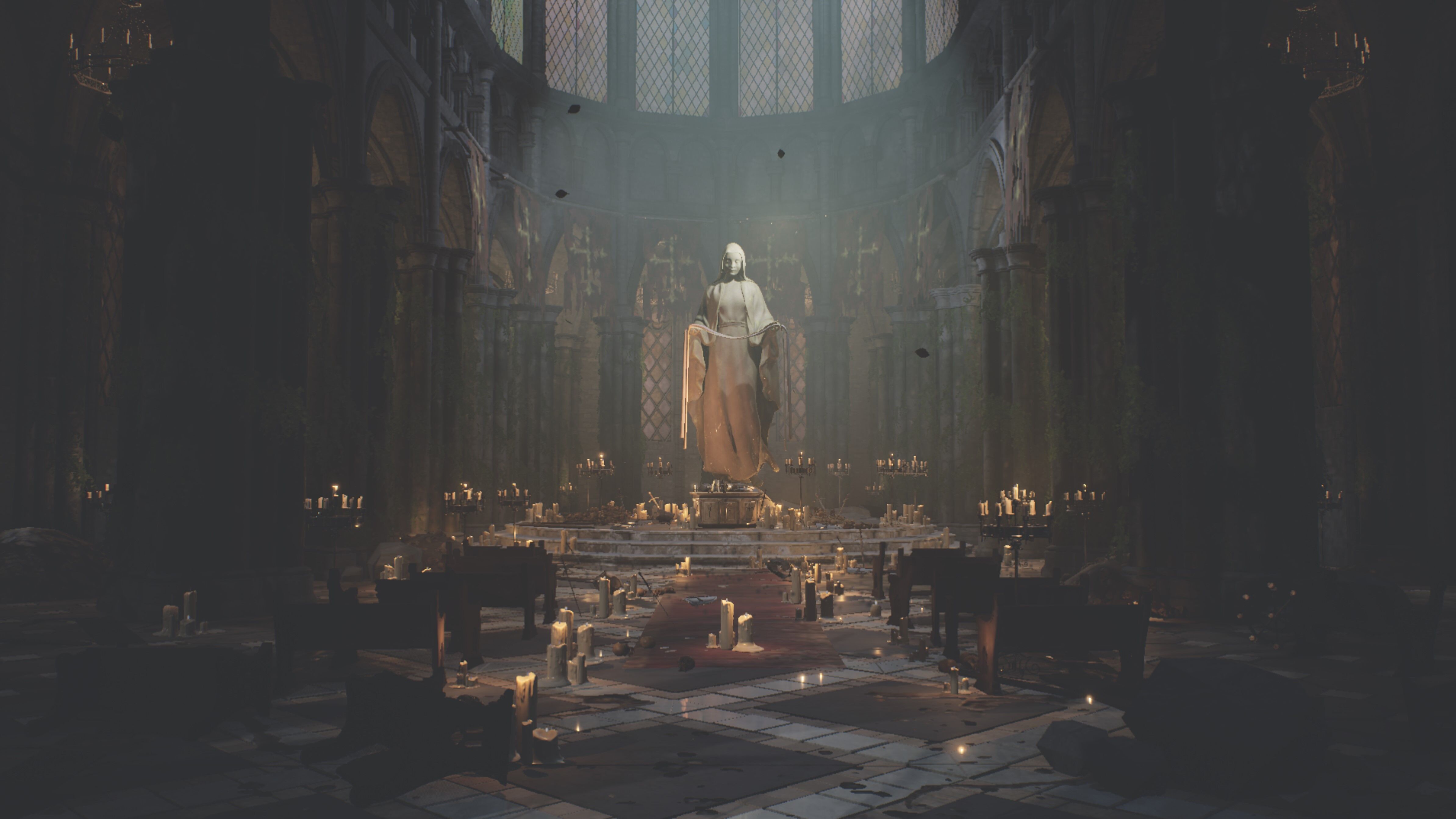 Virgin Mary Statue Low-poly 3D model_13