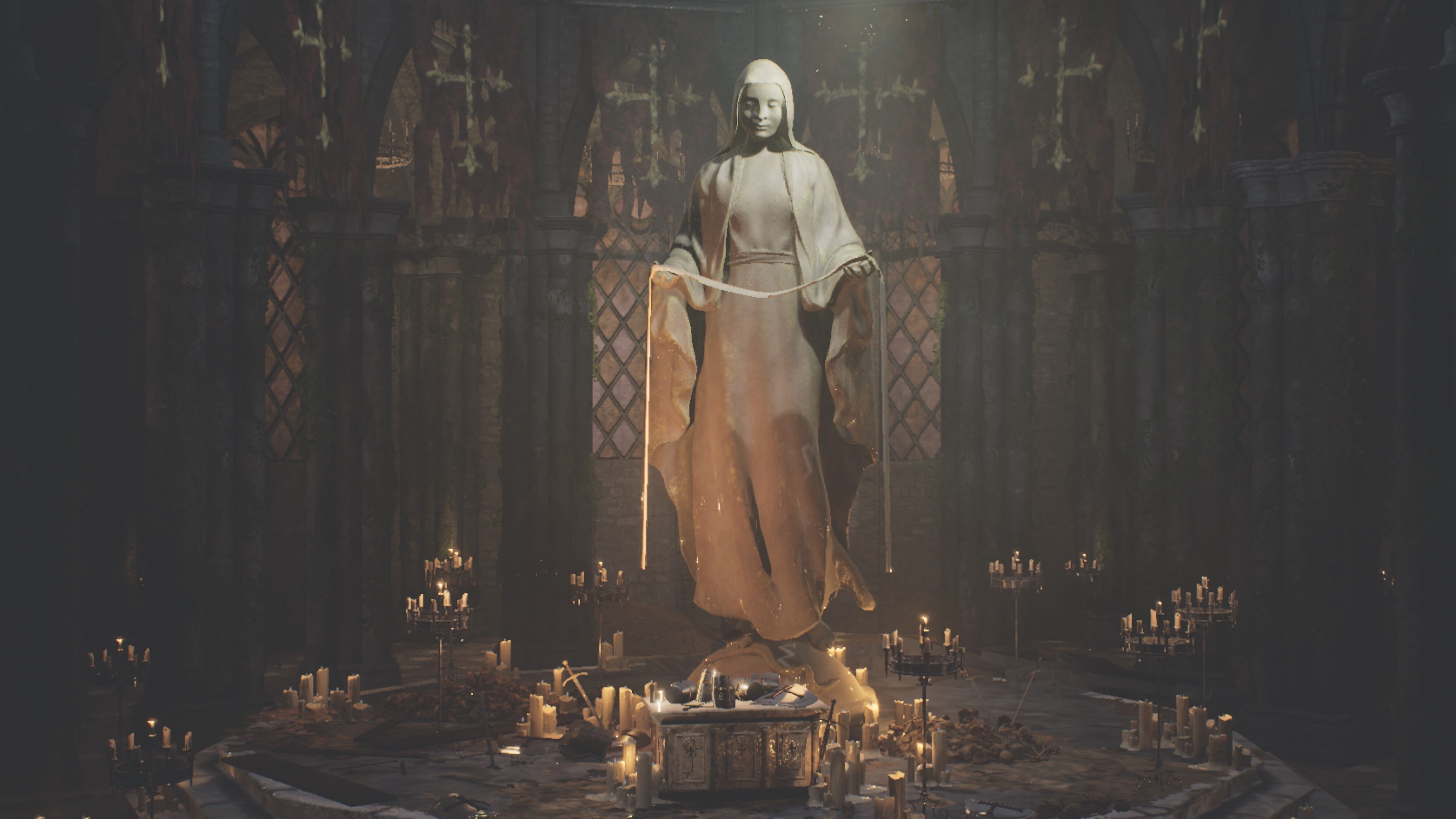 Virgin Mary Statue Low-poly 3D model_10
