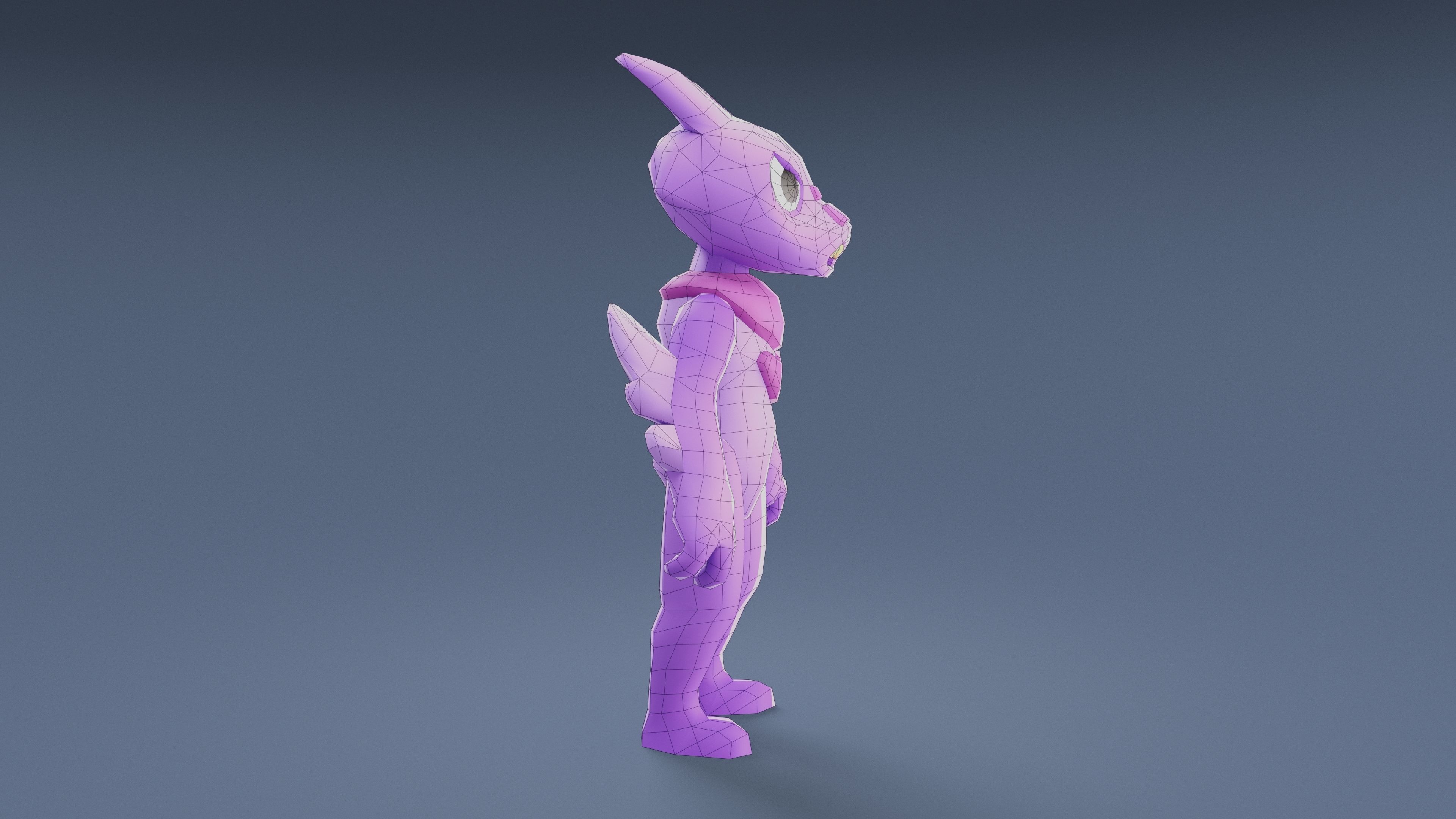 Cartoon Characters - Medium Fury Warrior Low-poly 3D model_21