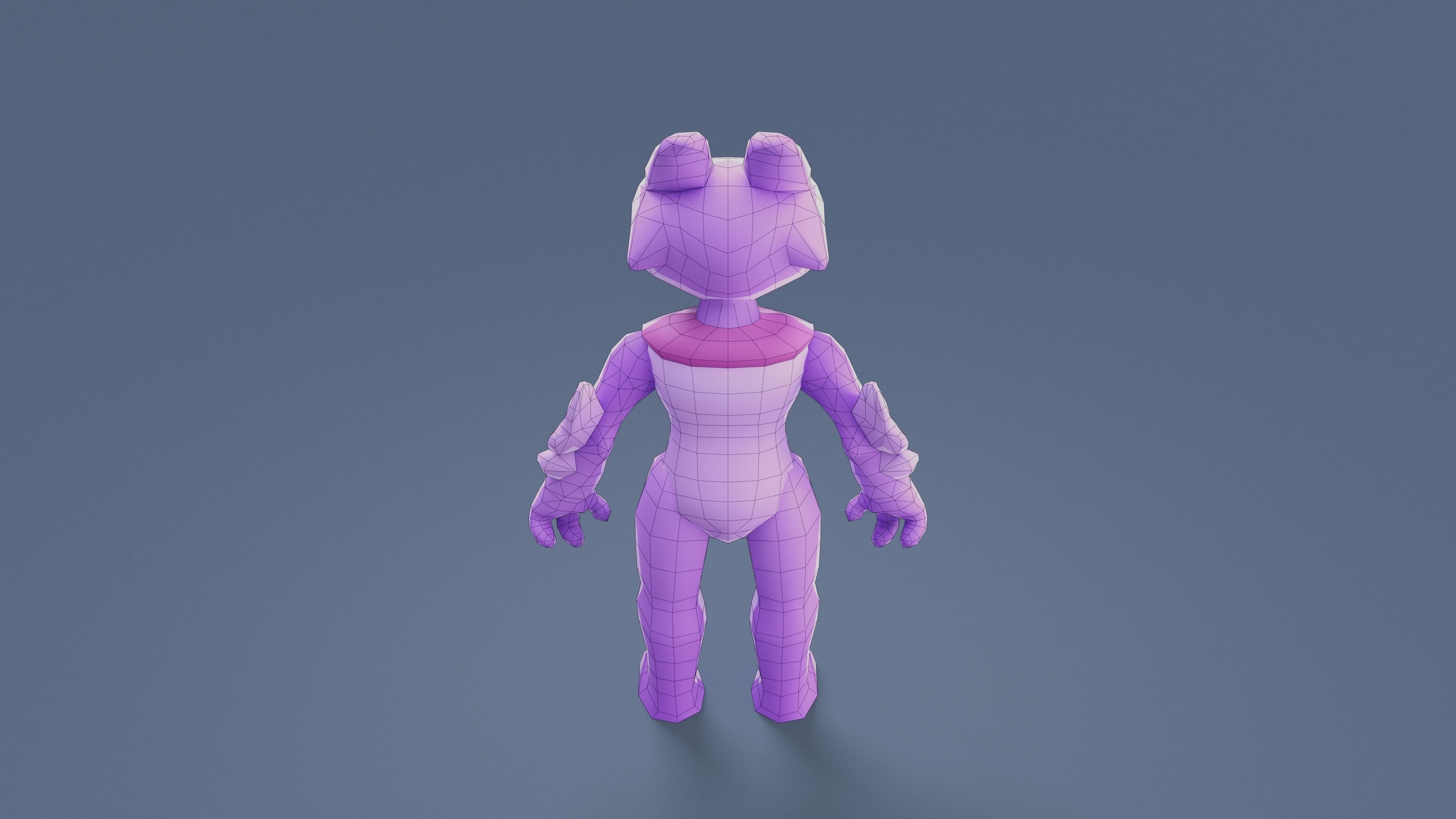 Cartoon Characters - Medium Fury Warrior Low-poly 3D model_15