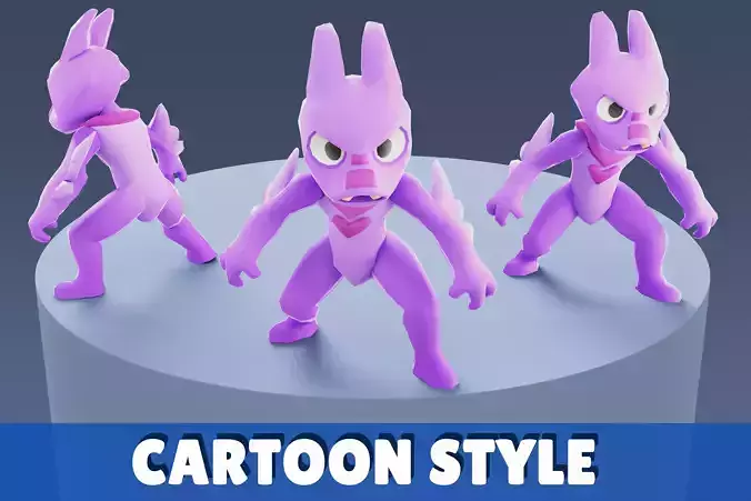 Cartoon Characters - Medium Fury Warrior