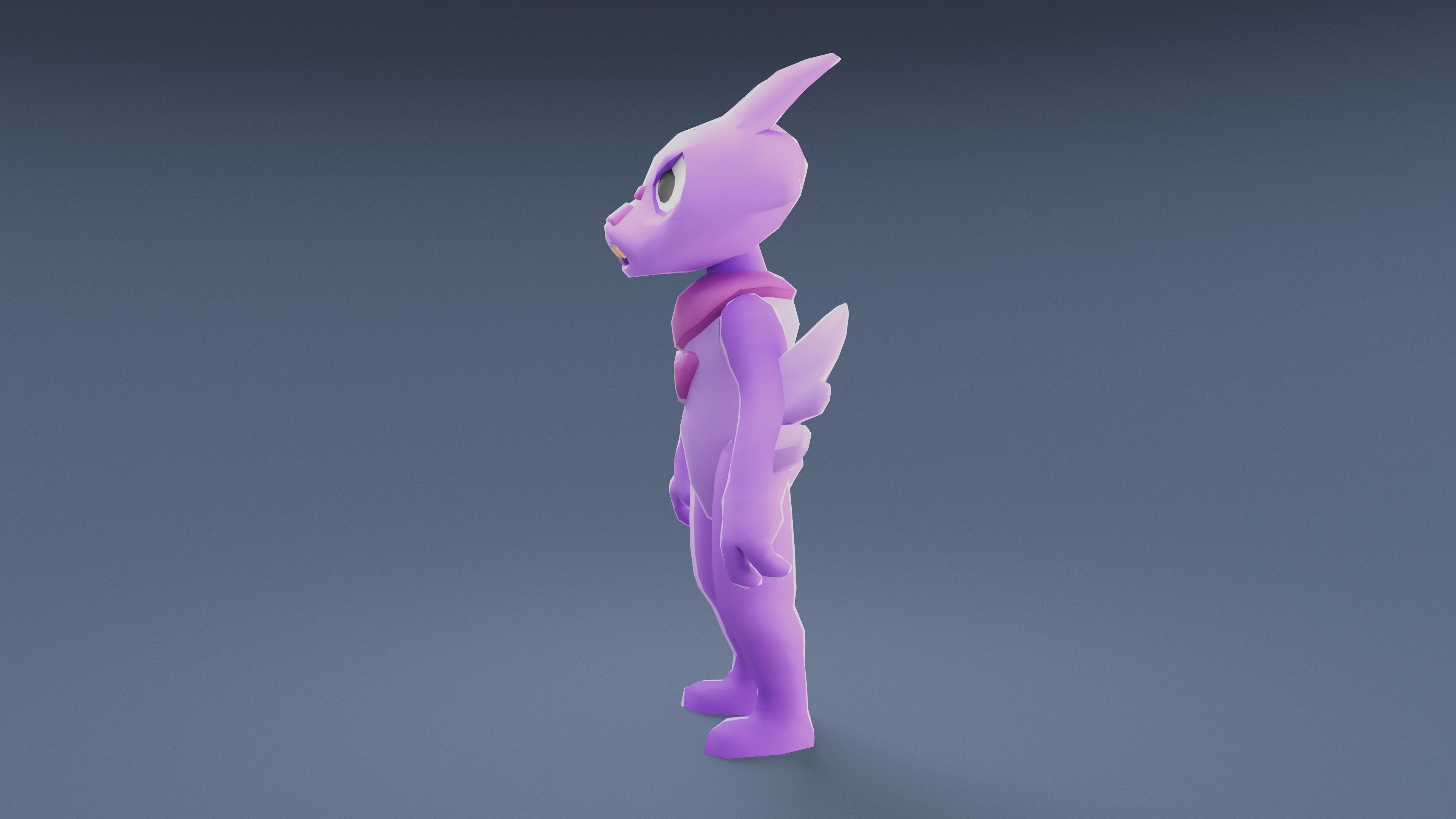 Cartoon Characters - Medium Fury Warrior Low-poly 3D model_8