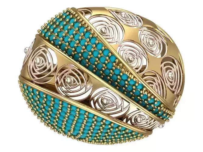 14-PCS STONE CANDLE RING COLLECTION-R09 3D print model