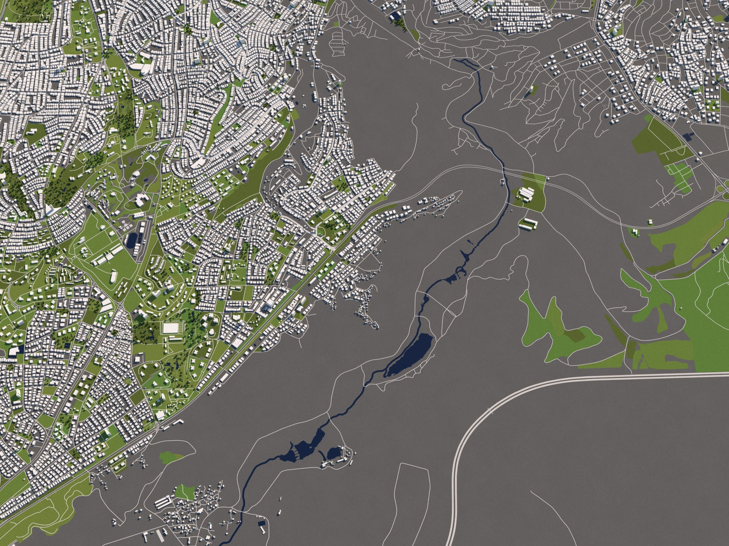 Ankara 50x50km City Map Model 3D model_4