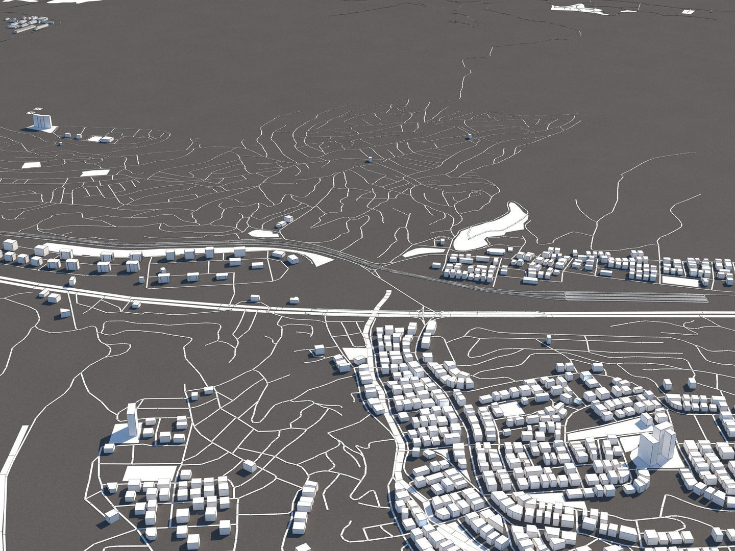 Ankara 50x50km City Map Model 3D model_25
