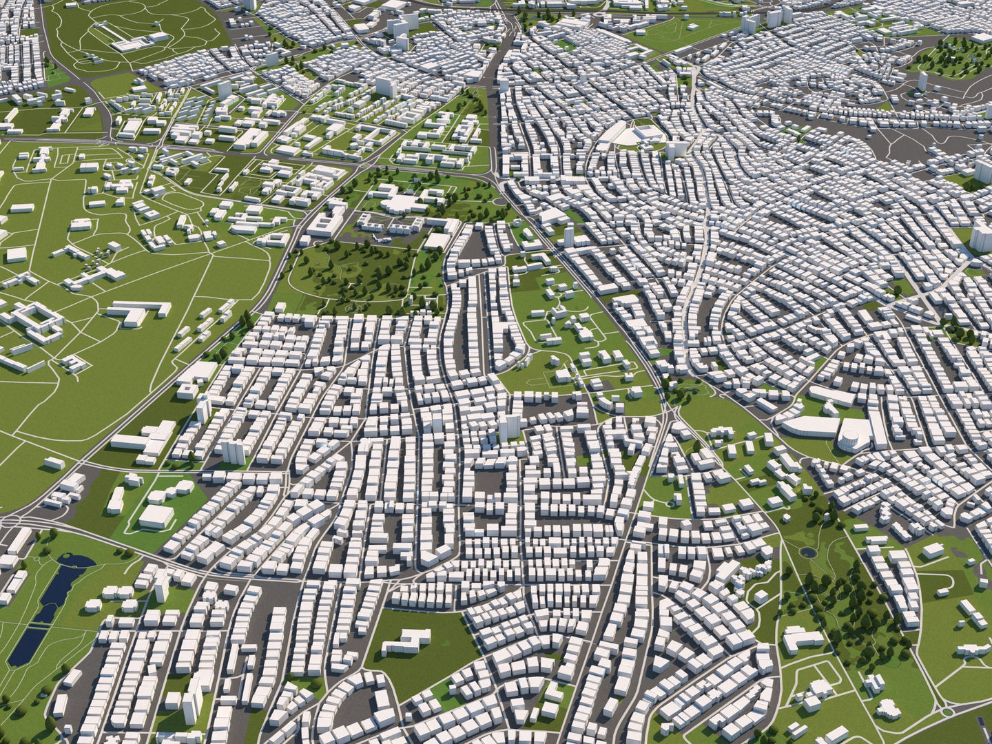 Ankara 50x50km City Map Model 3D model_6