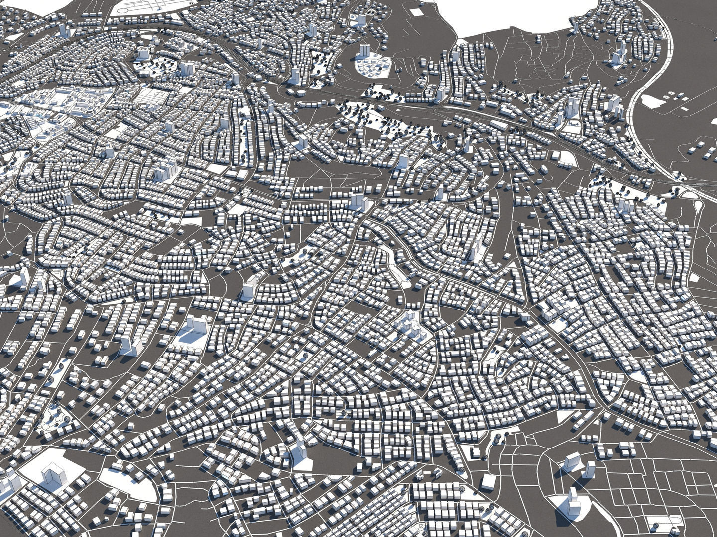Ankara 50x50km City Map Model 3D model_22