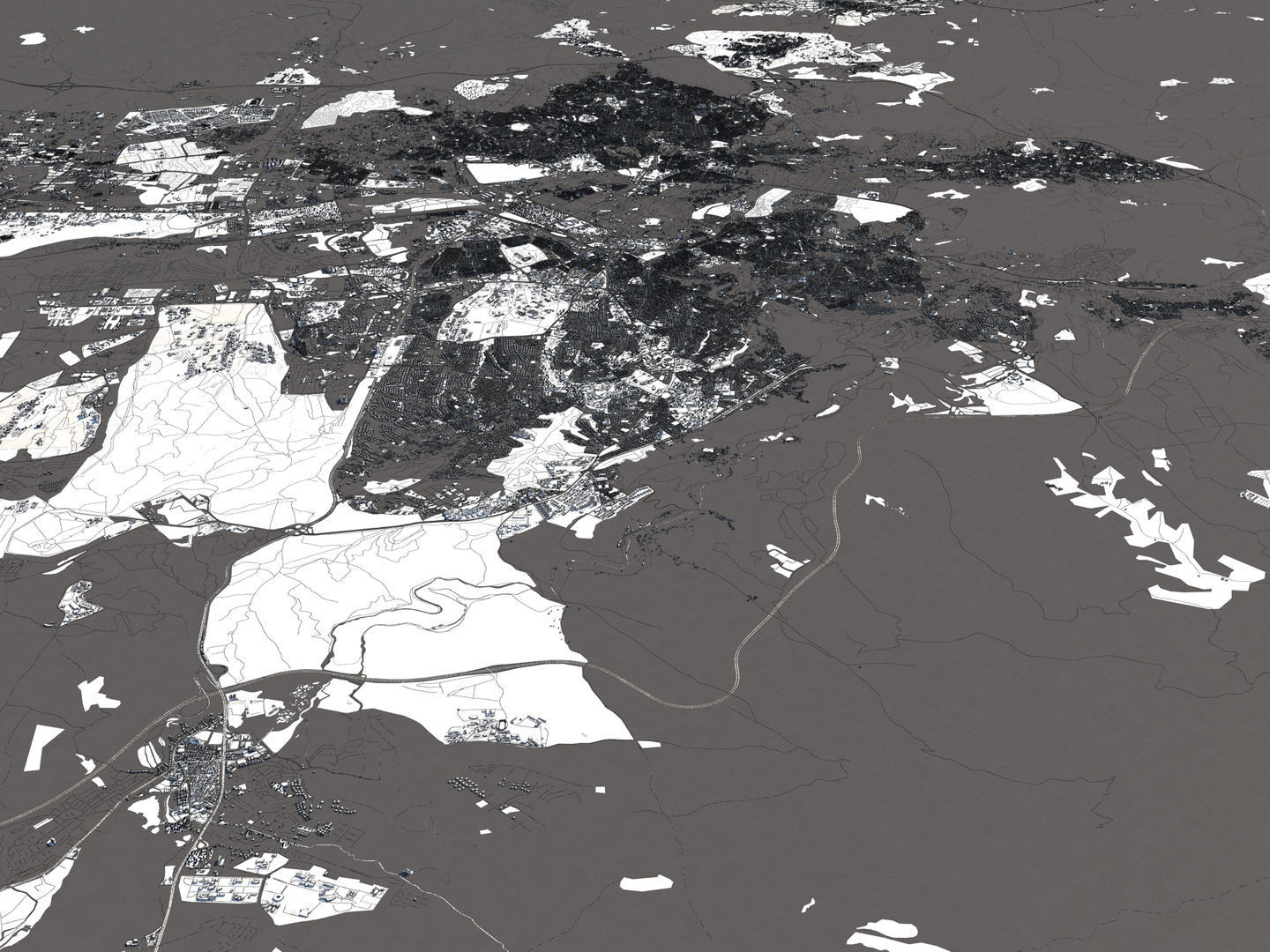 Ankara 50x50km City Map Model 3D model_17