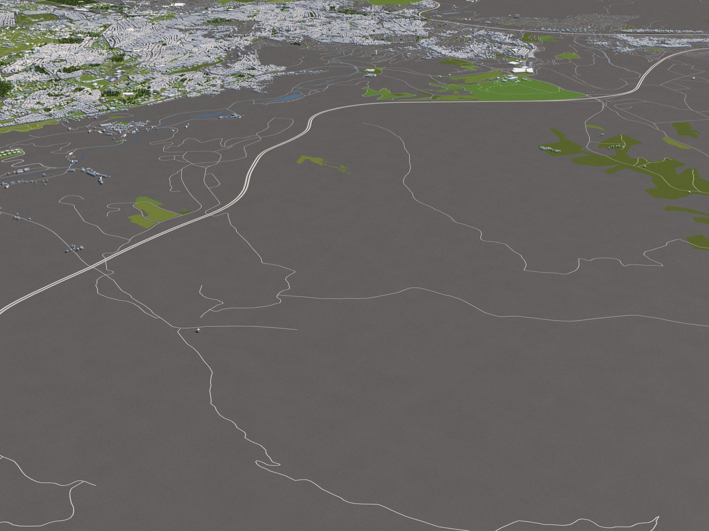 Ankara 50x50km City Map Model 3D model_10