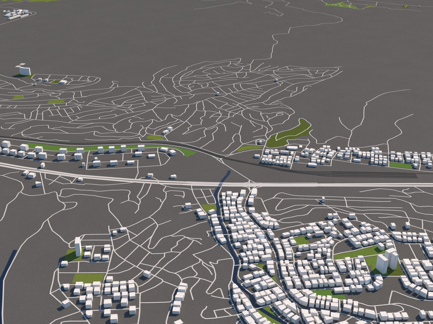 Ankara 50x50km City Map Model 3D model_8