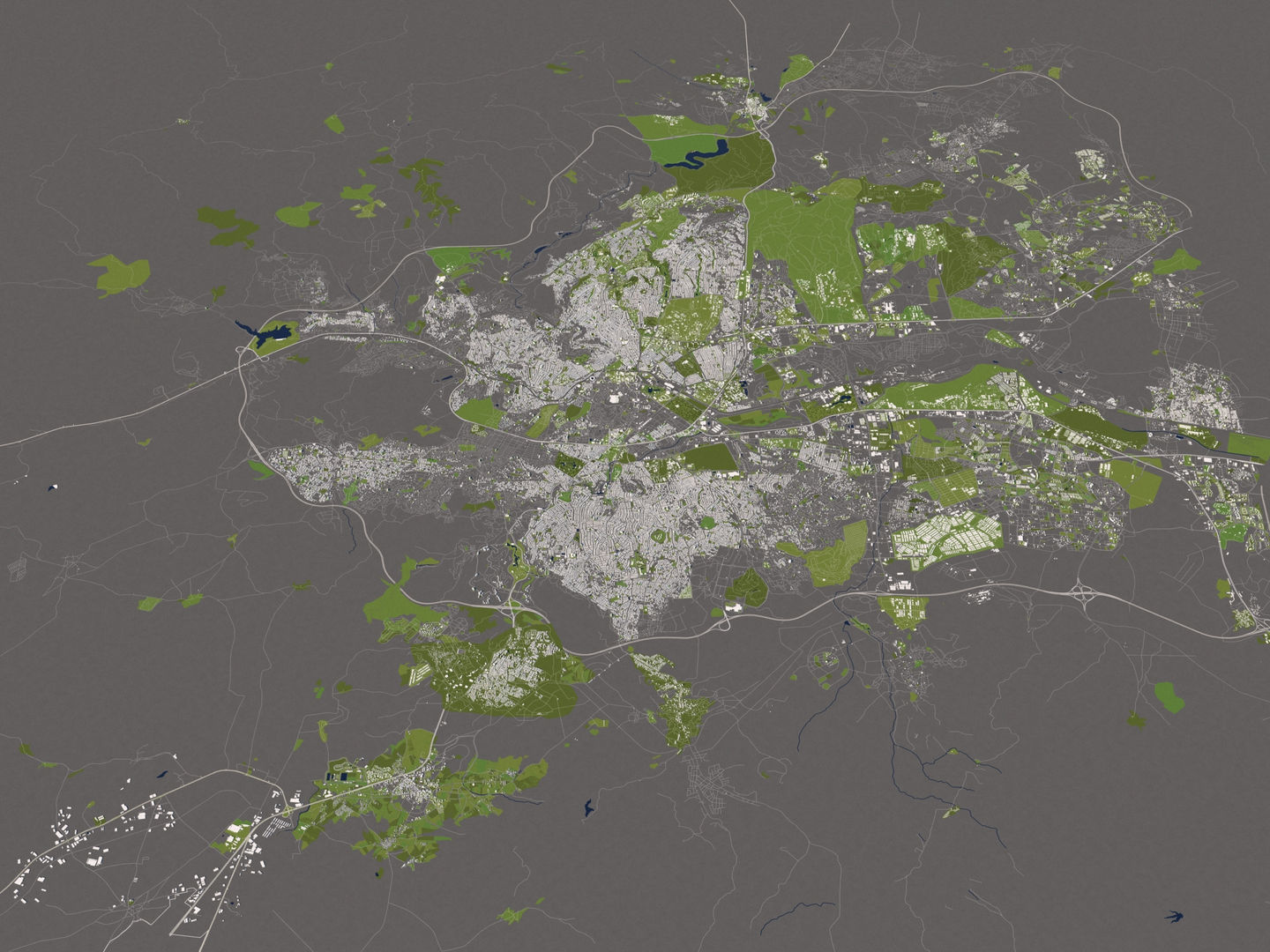 Ankara 50x50km City Map Model 3D model_14