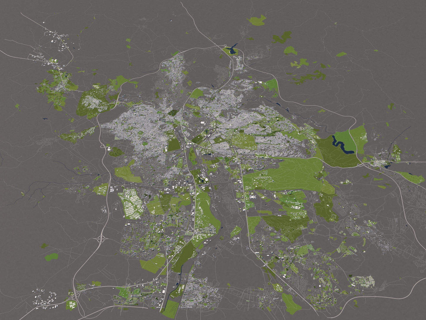 Ankara 50x50km City Map Model 3D model_13