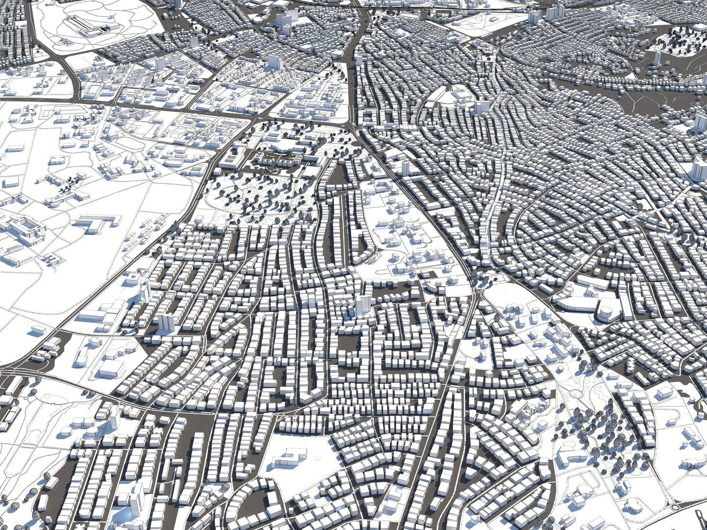 Ankara 50x50km City Map Model 3D model_23