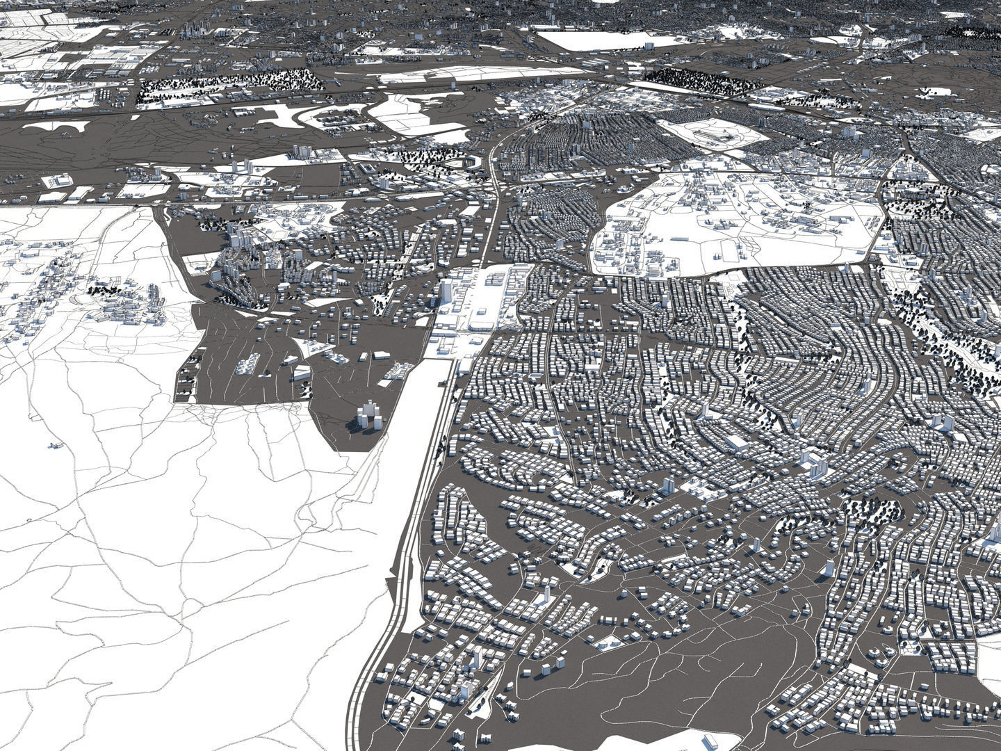 Ankara 50x50km City Map Model 3D model_27
