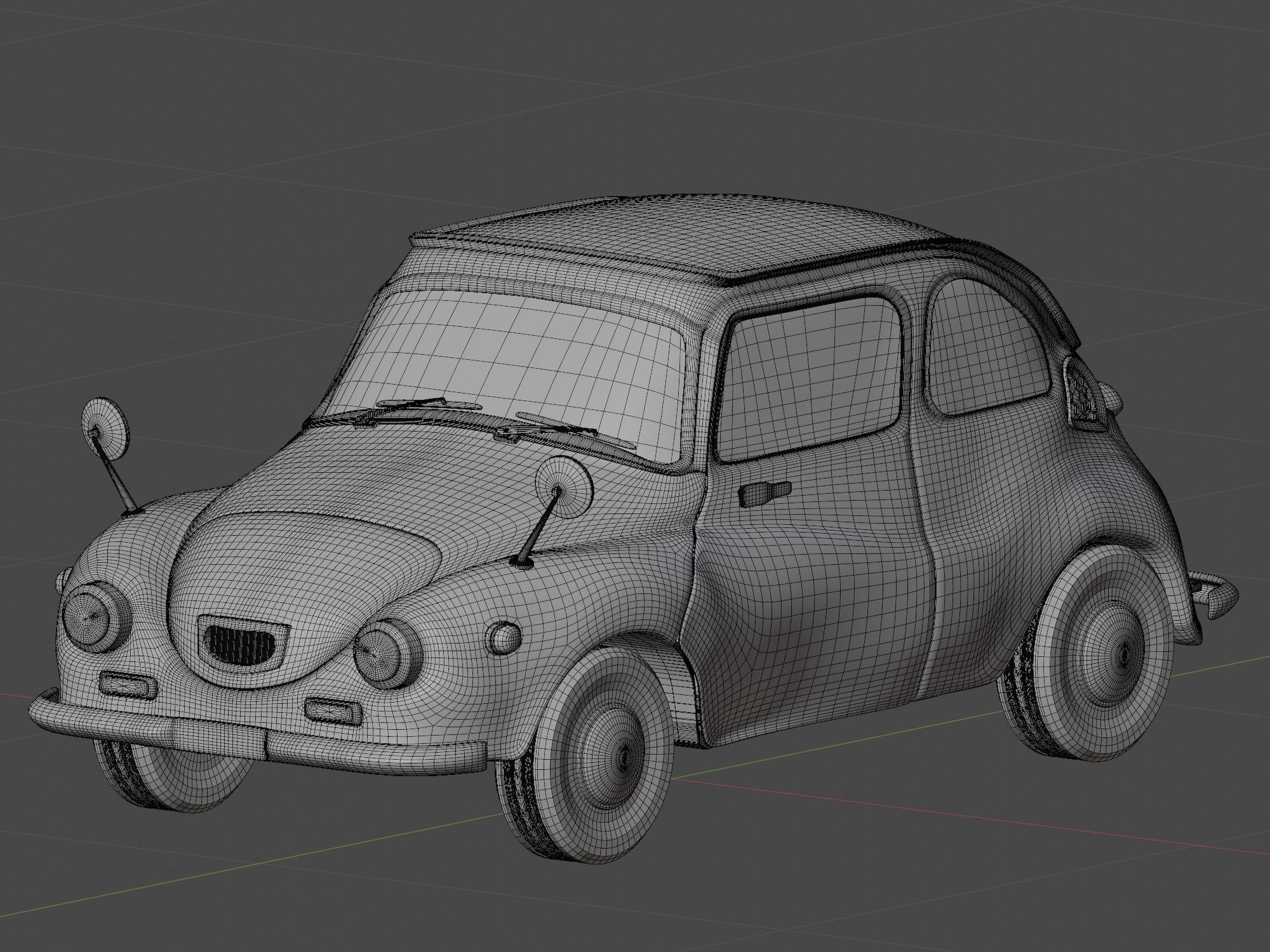 Subaru 360 Custom 3D model_4