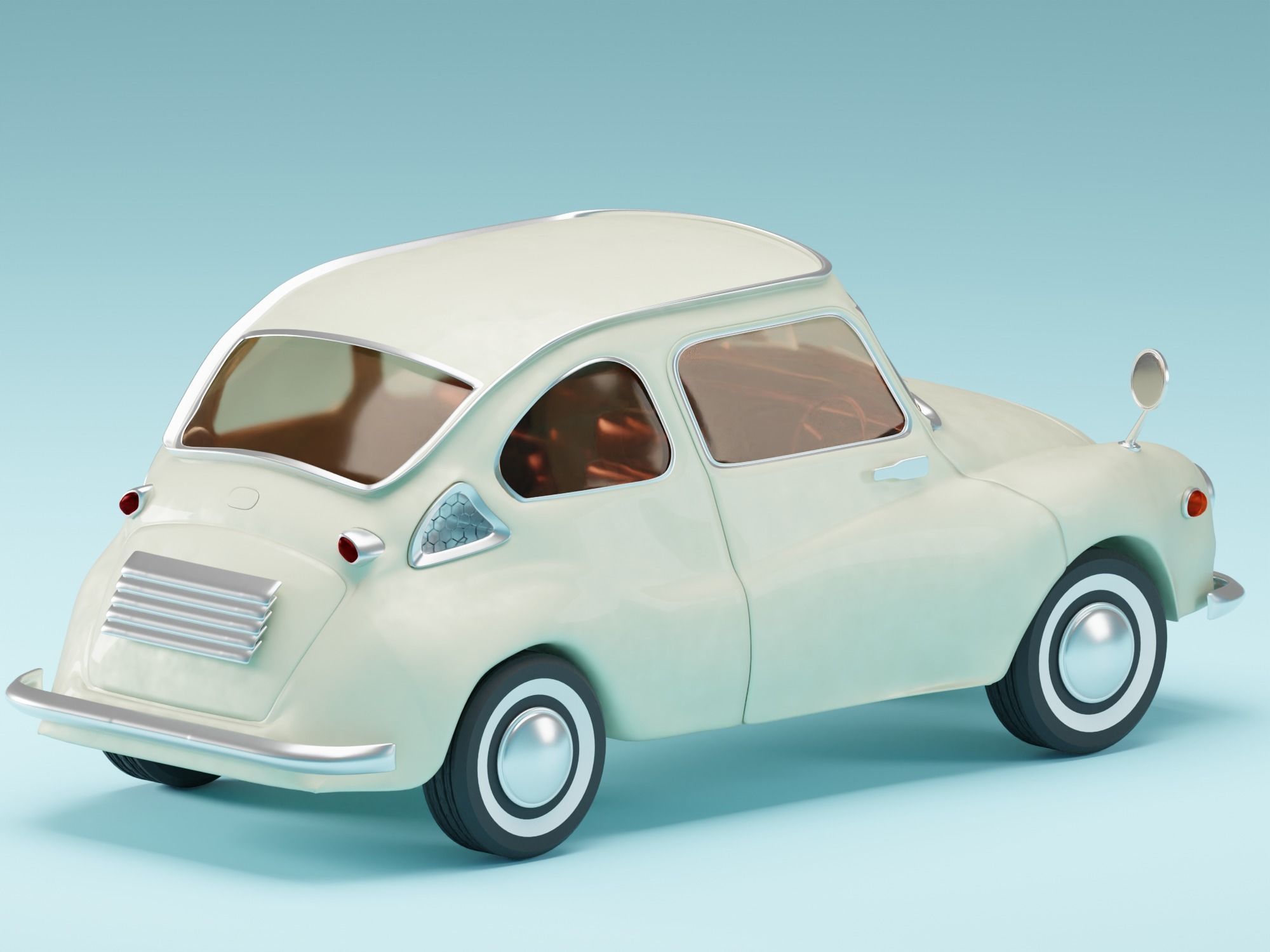 Subaru 360 Custom 3D model_2