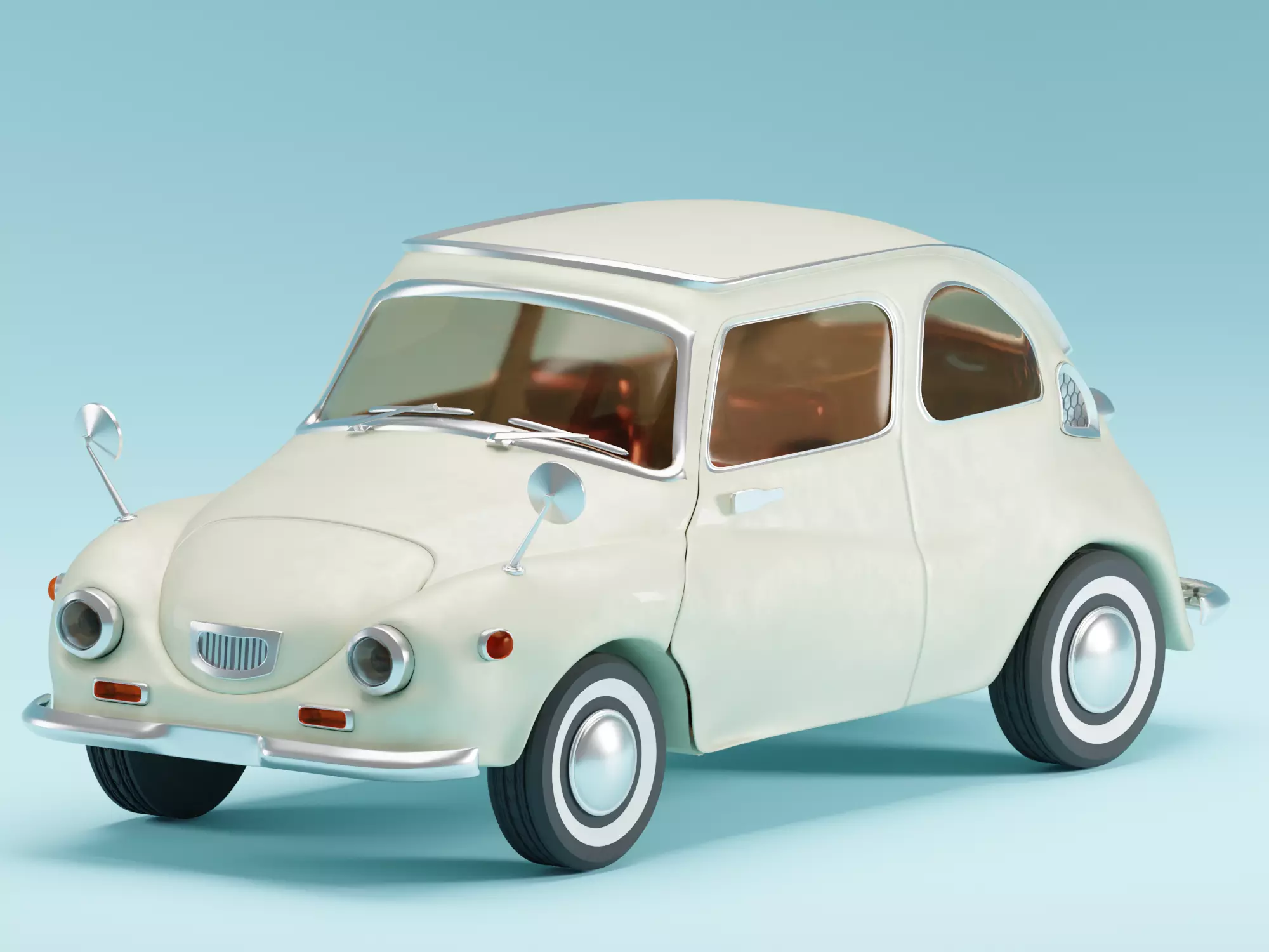 Subaru 360 Custom 3D model_0