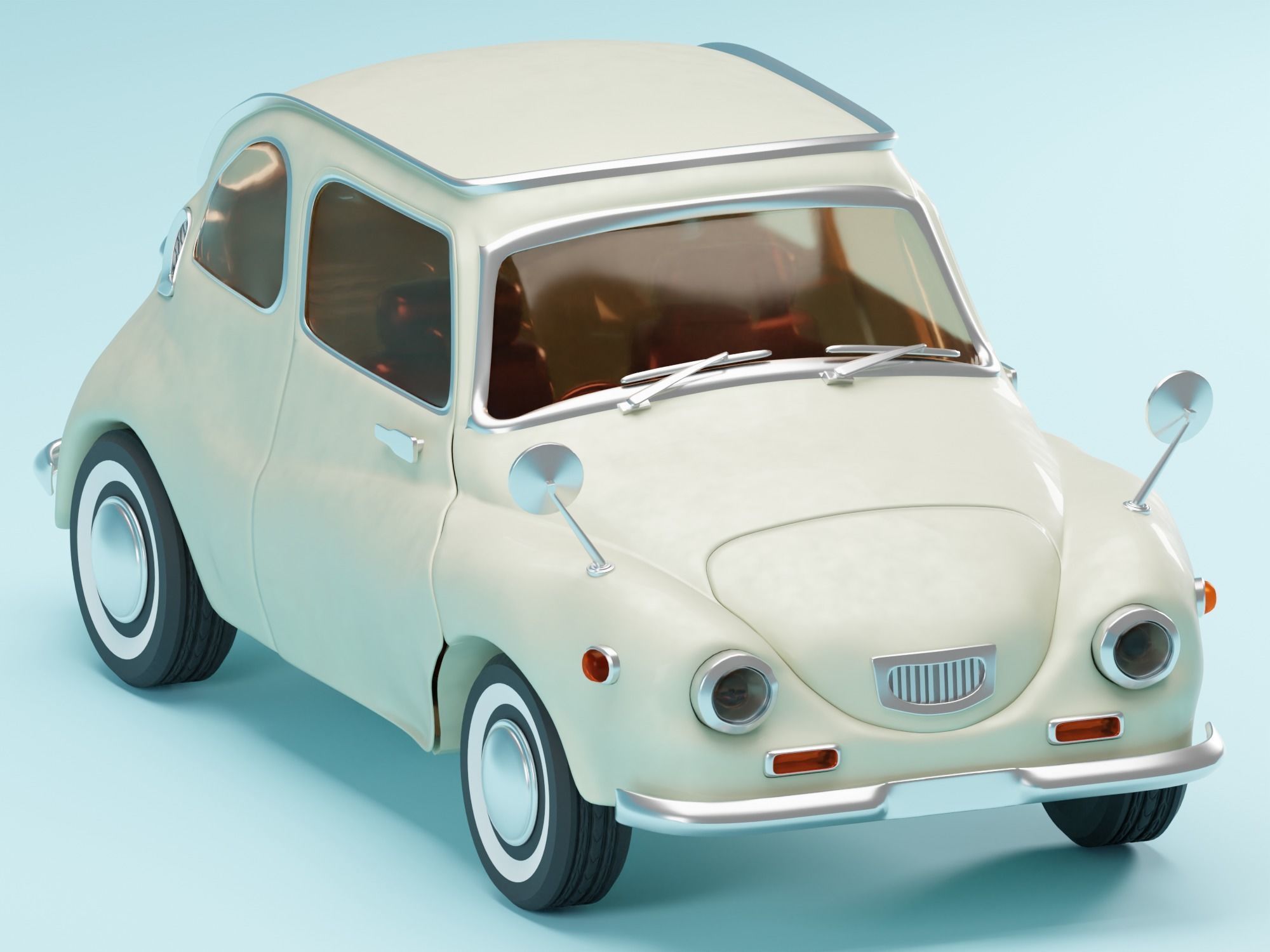 Subaru 360 Custom 3D model_1