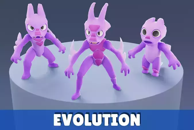 Cartoon Characters - Evolution Fury Warrior