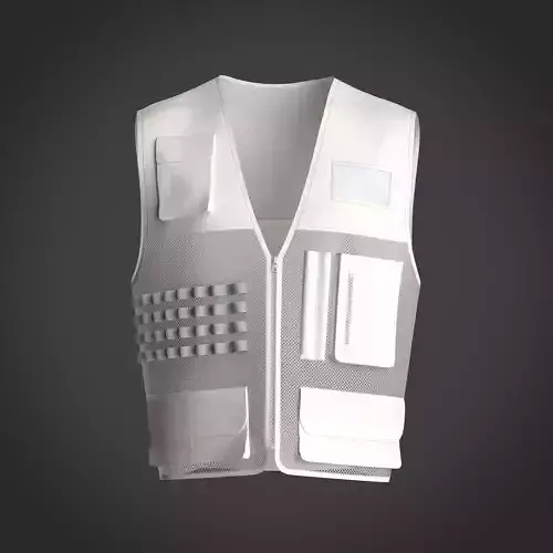 Active men gilet jacket 3D model clothes for character