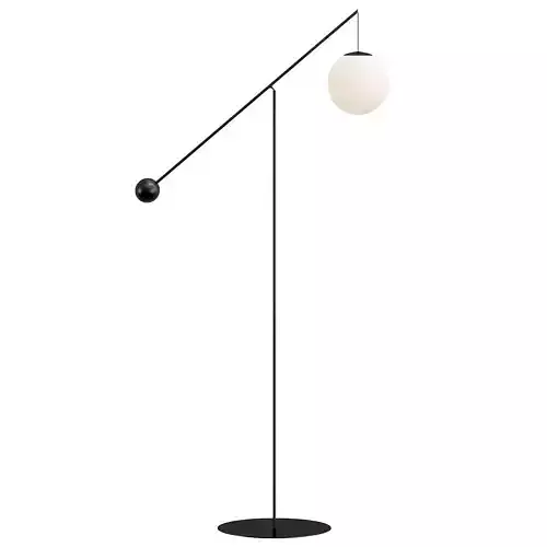 MALAMATA floor lamp with glass ball on top