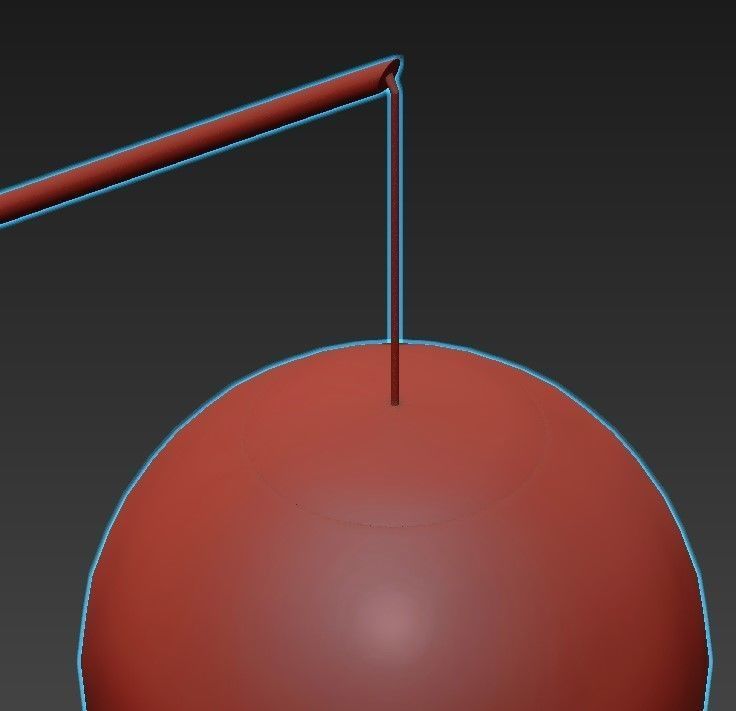 MALAMATA floor lamp with glass ball on top 3D model_4