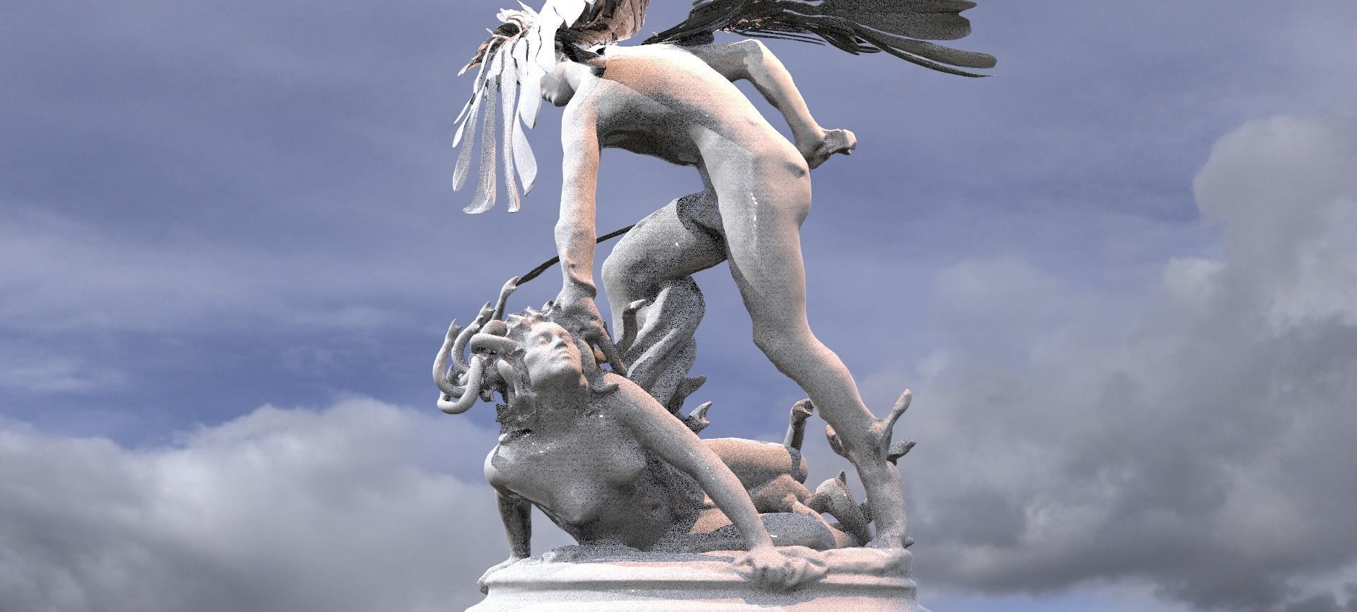 Perseus Statue Action  3D model_2
