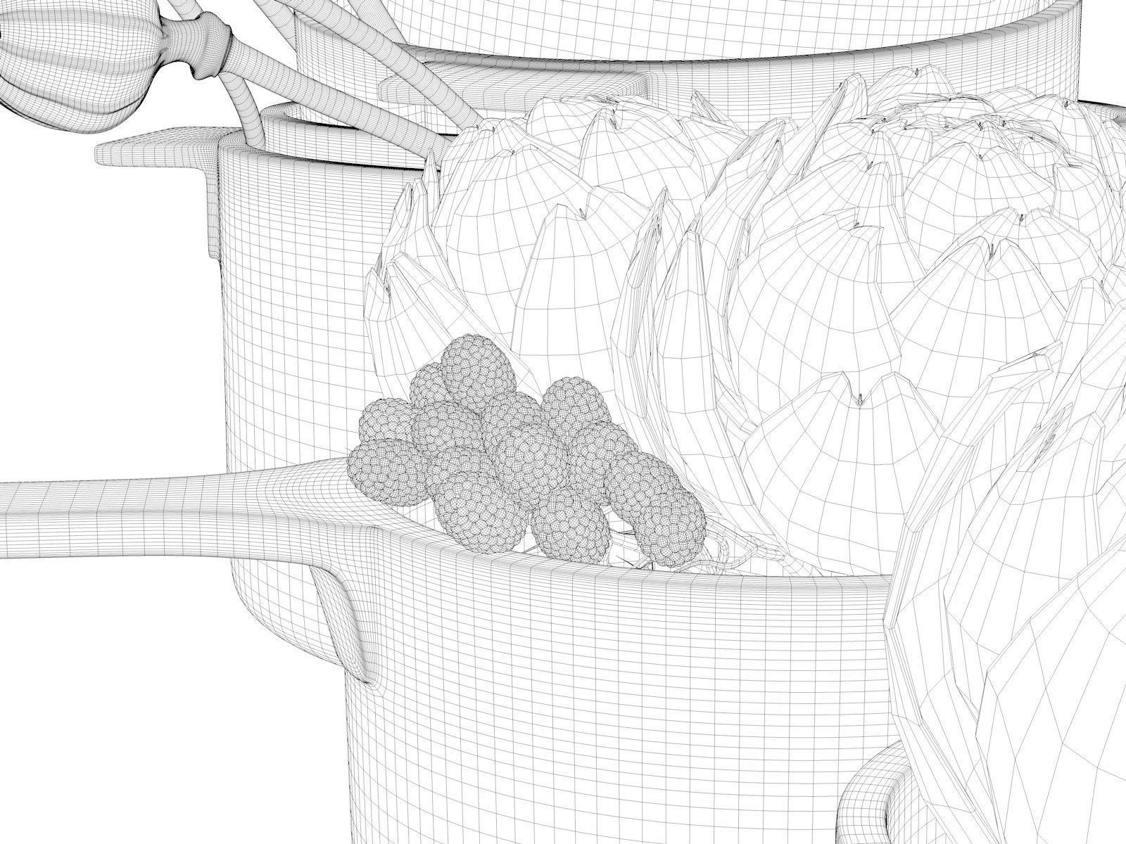 Pots with Artichoke 3D model_4