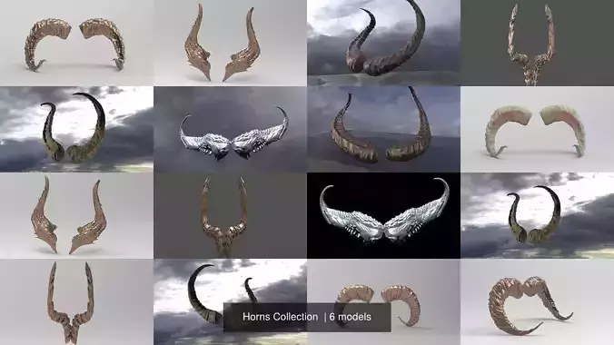 Horns Collection pair of horned cuffs 