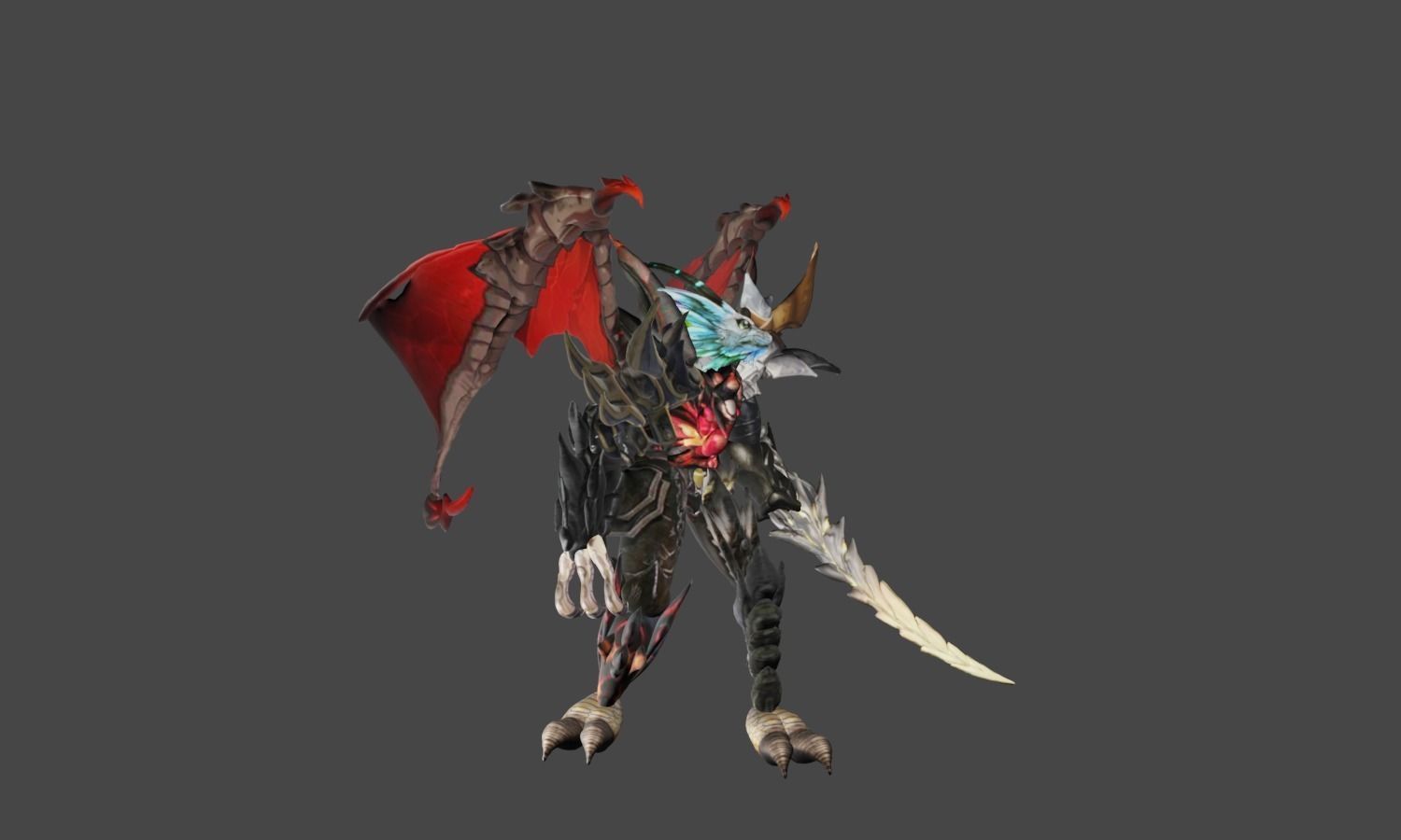 Zeloeman A 8 demon holding sword 3D model_19