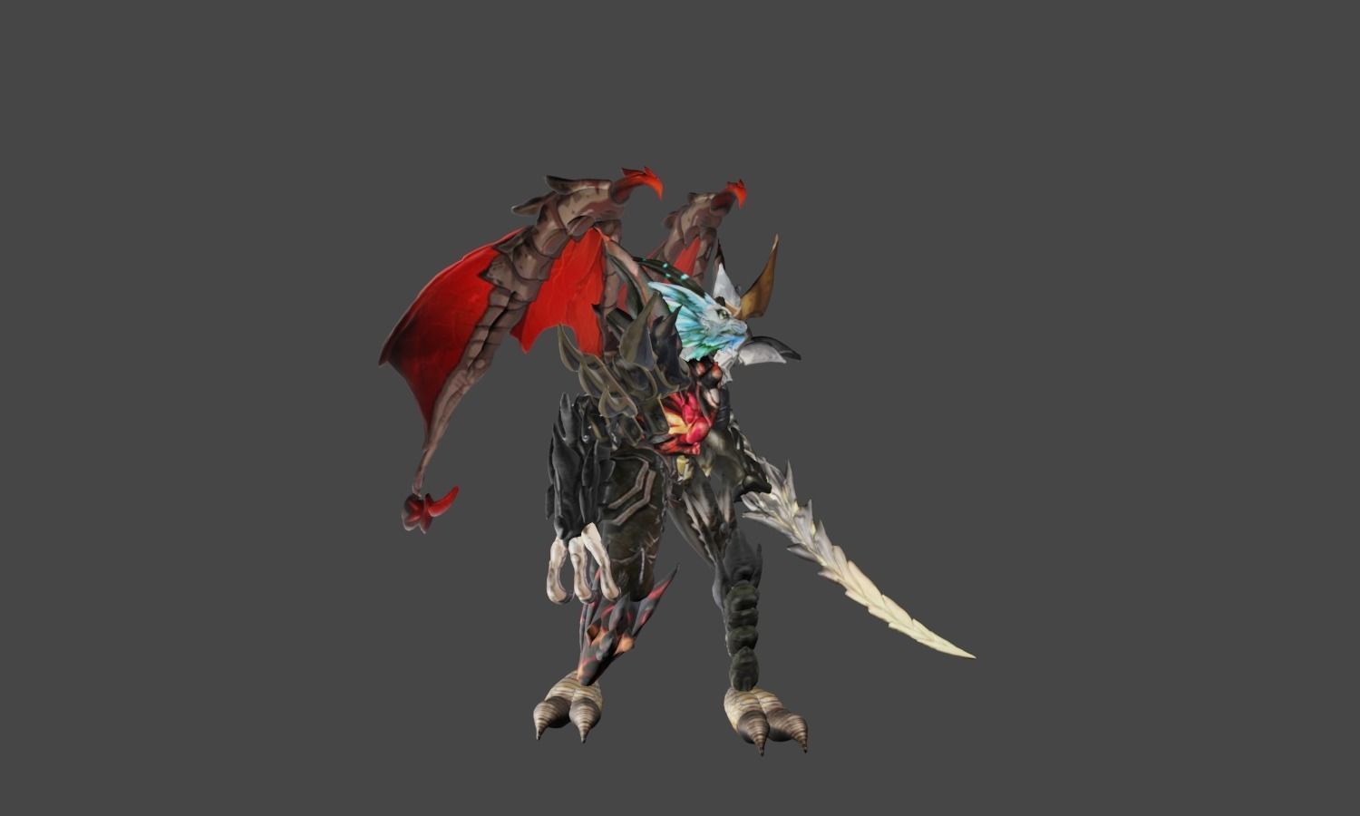 Zeloeman A 8 demon holding sword 3D model_22