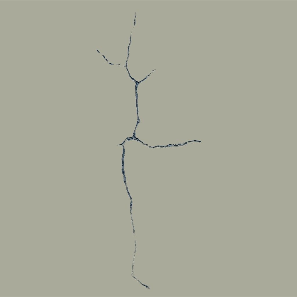 Wall Crack Alpha Brushes Low-poly 3D model_13