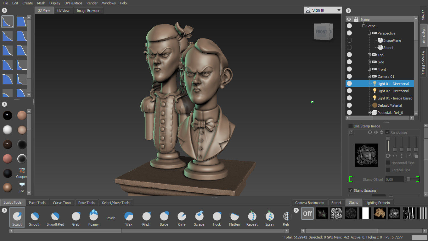 Haunted Mansion The Twins 3D Printable Busts 3D print model_44