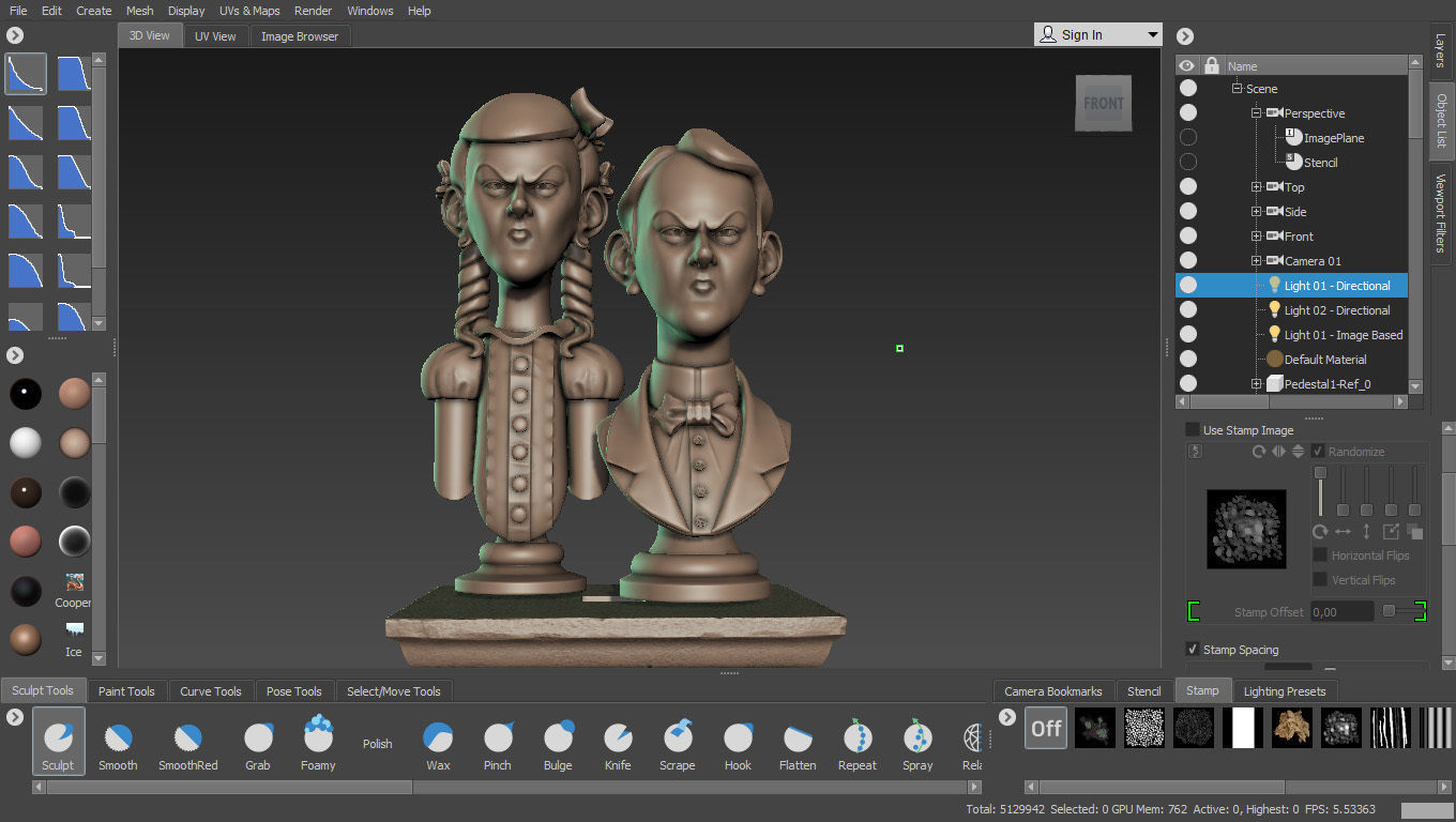 Haunted Mansion The Twins 3D Printable Busts 3D print model_45